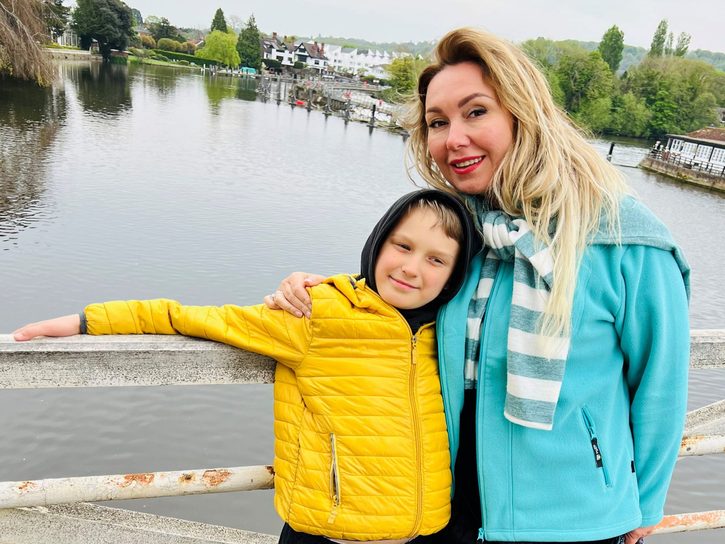 Tania Orlova and her son Danylo