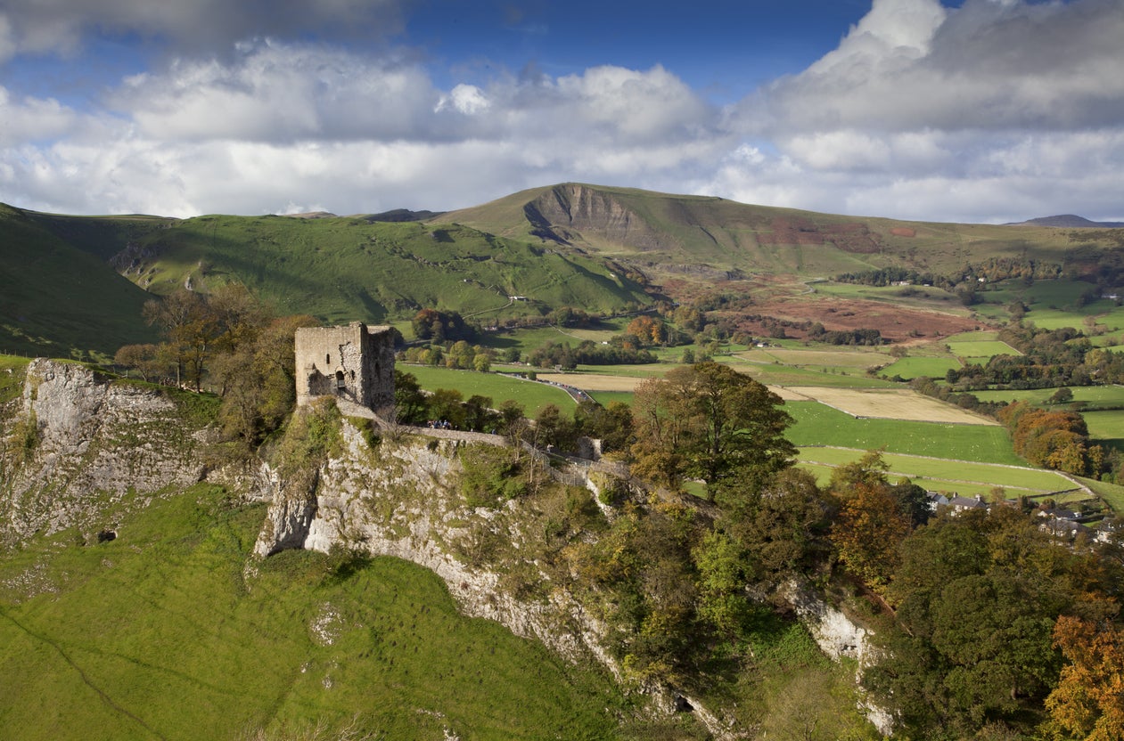 Peveril Castle in Castleton, Derbyshire