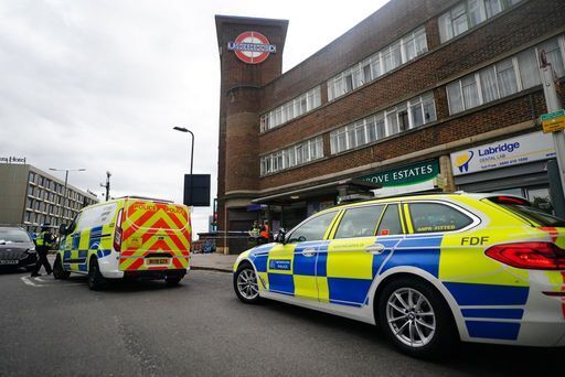 Police outside Park Royal underground station