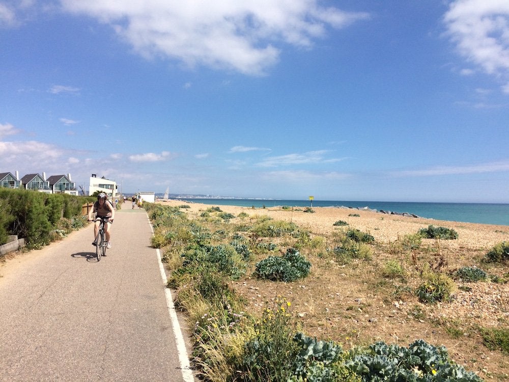 The cycle path from Brighton to Worthing