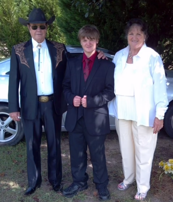 Melvin and Voncile Hill with a grandchild.