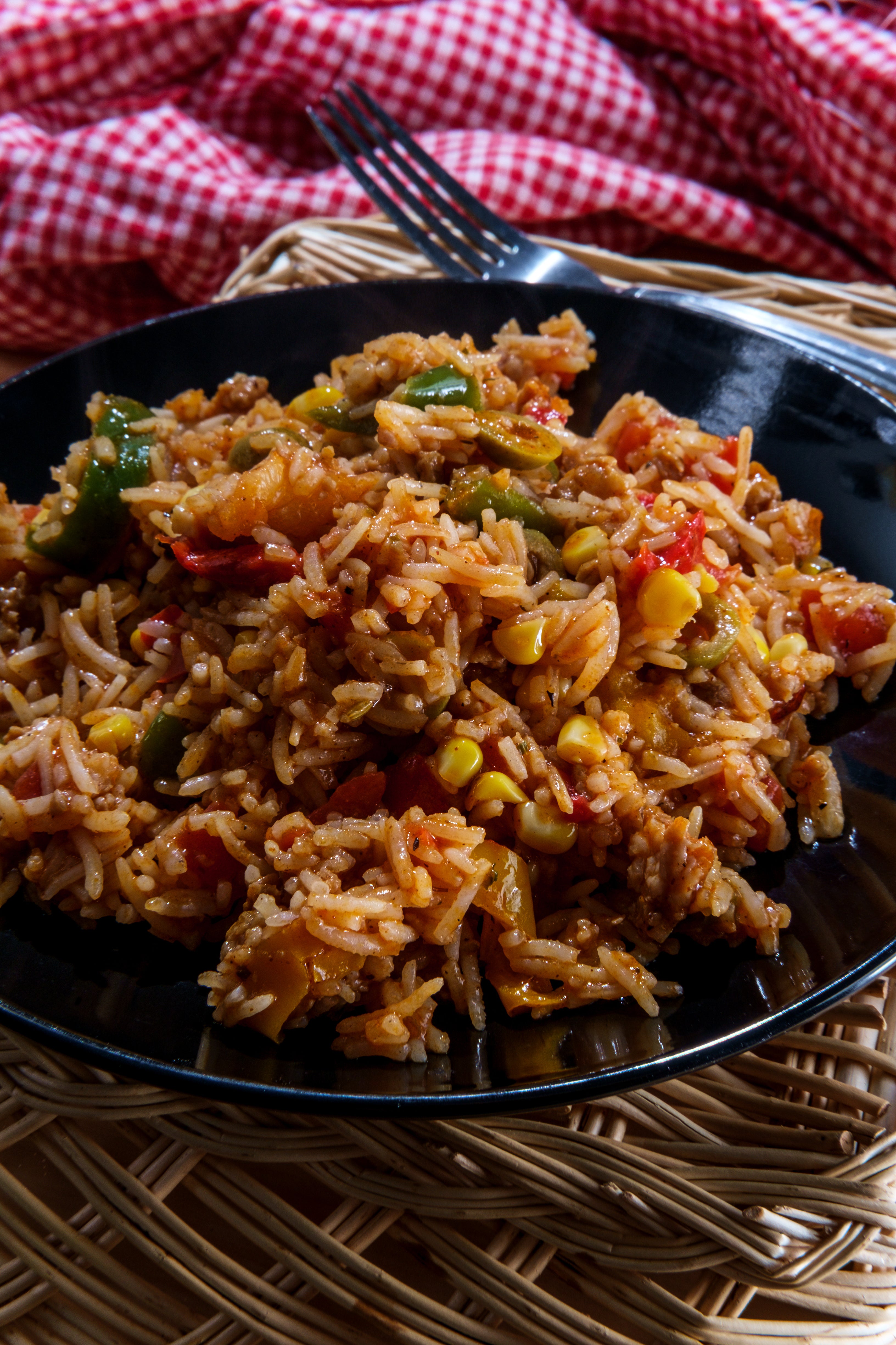 Also known as arroz Mexicano, these tomato-slicked grains of rice taste amazing