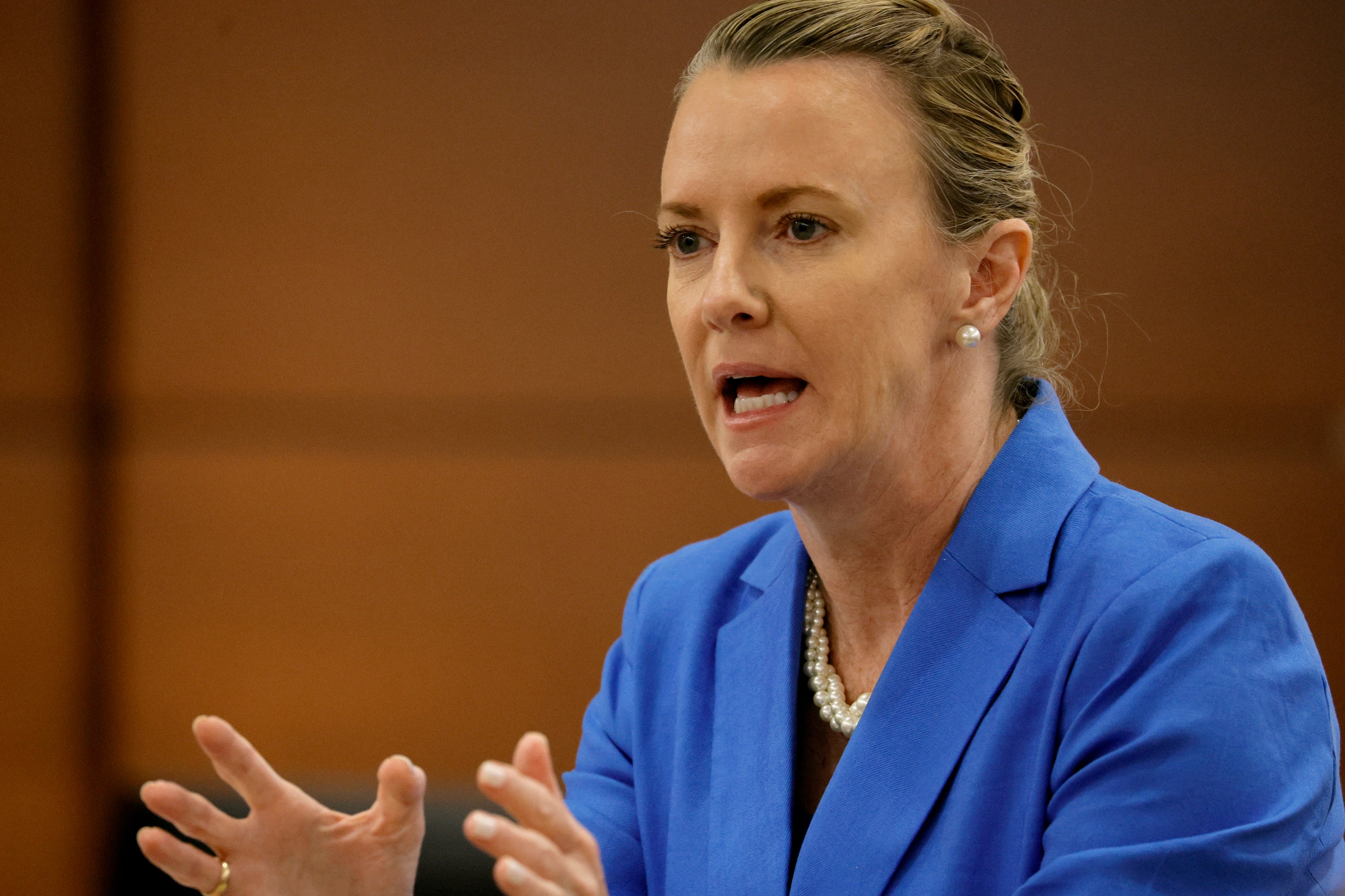 Assistant Public Defender Melisa McNeill gives the defense's opening statement during the penalty phase of the trial of Marjory Stoneman Douglas High School shooter Nikolas Cruz