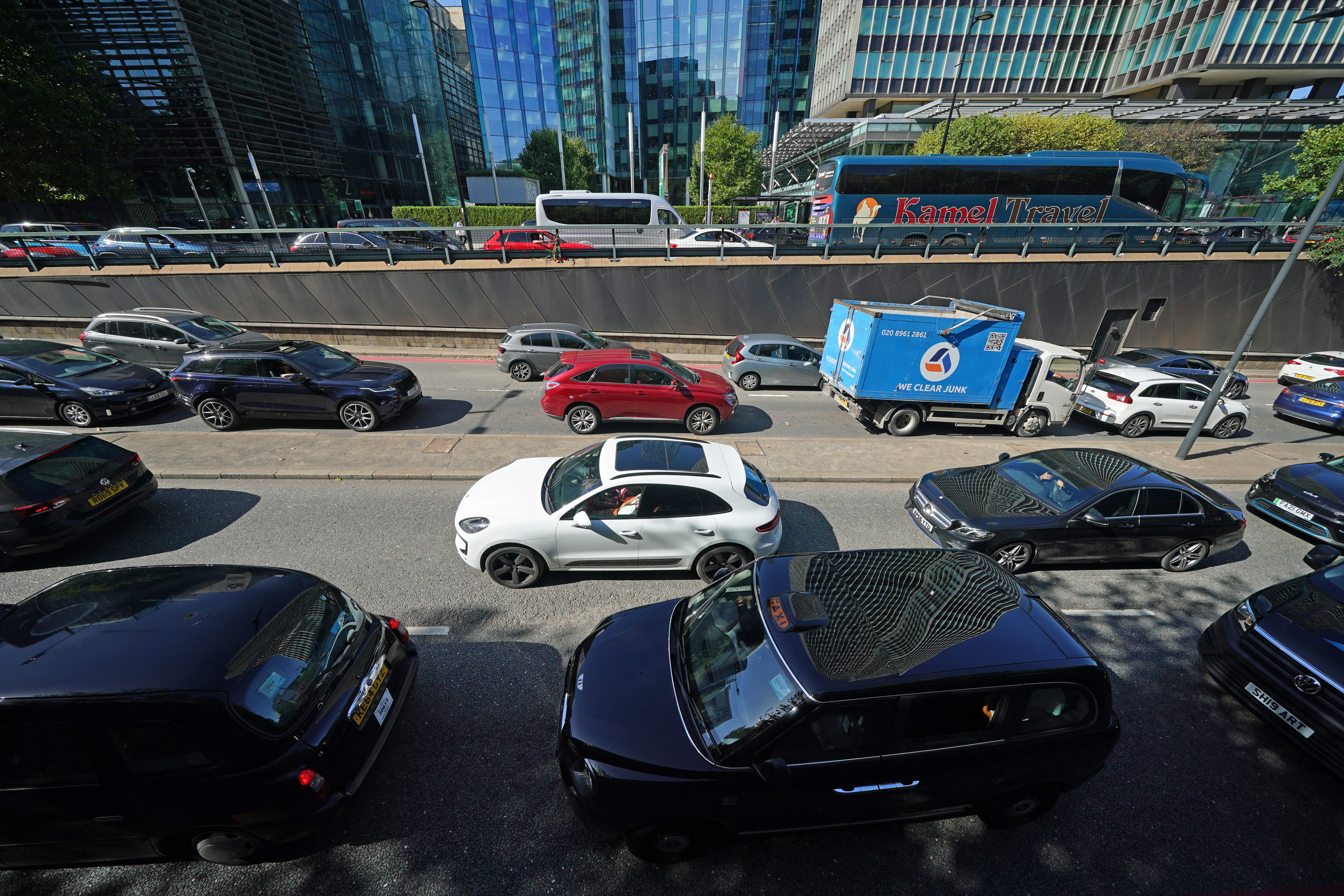 An amber traffic warning has been issued for this weekend as an estimated 15 million bank holiday leisure trips are planned (Yui Mok/PA)