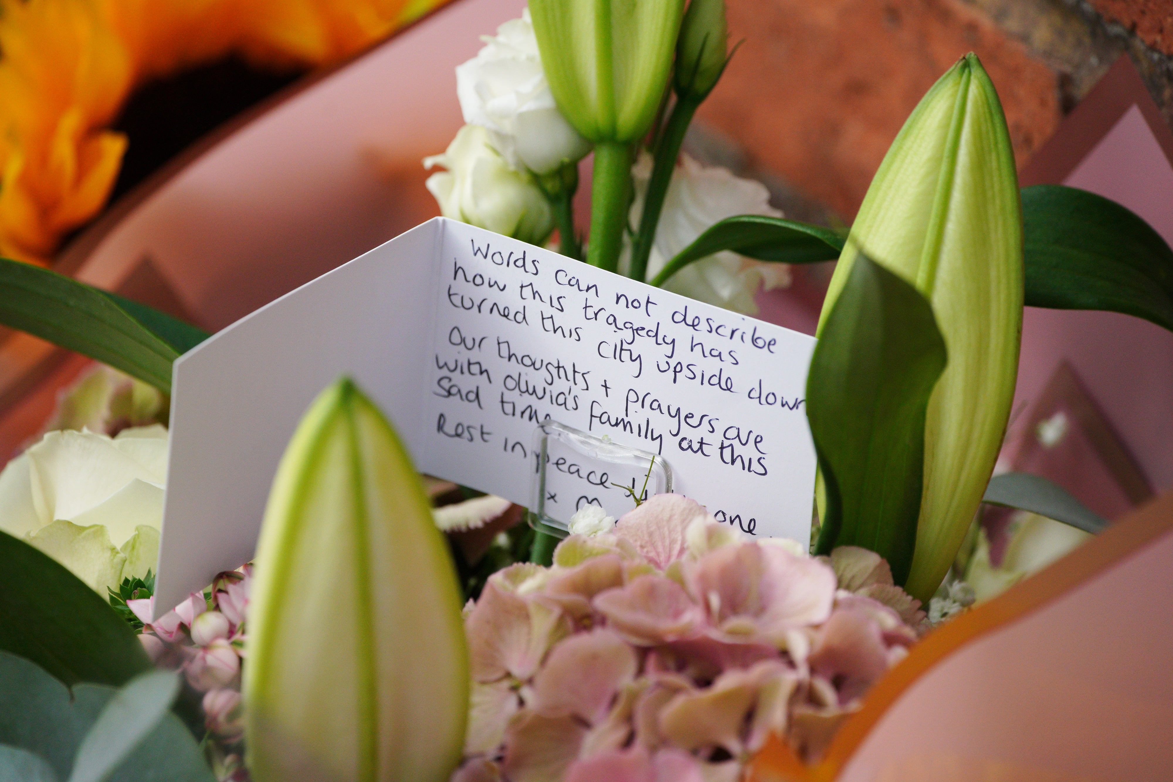 Floral tributes have been left near Olivia’s home