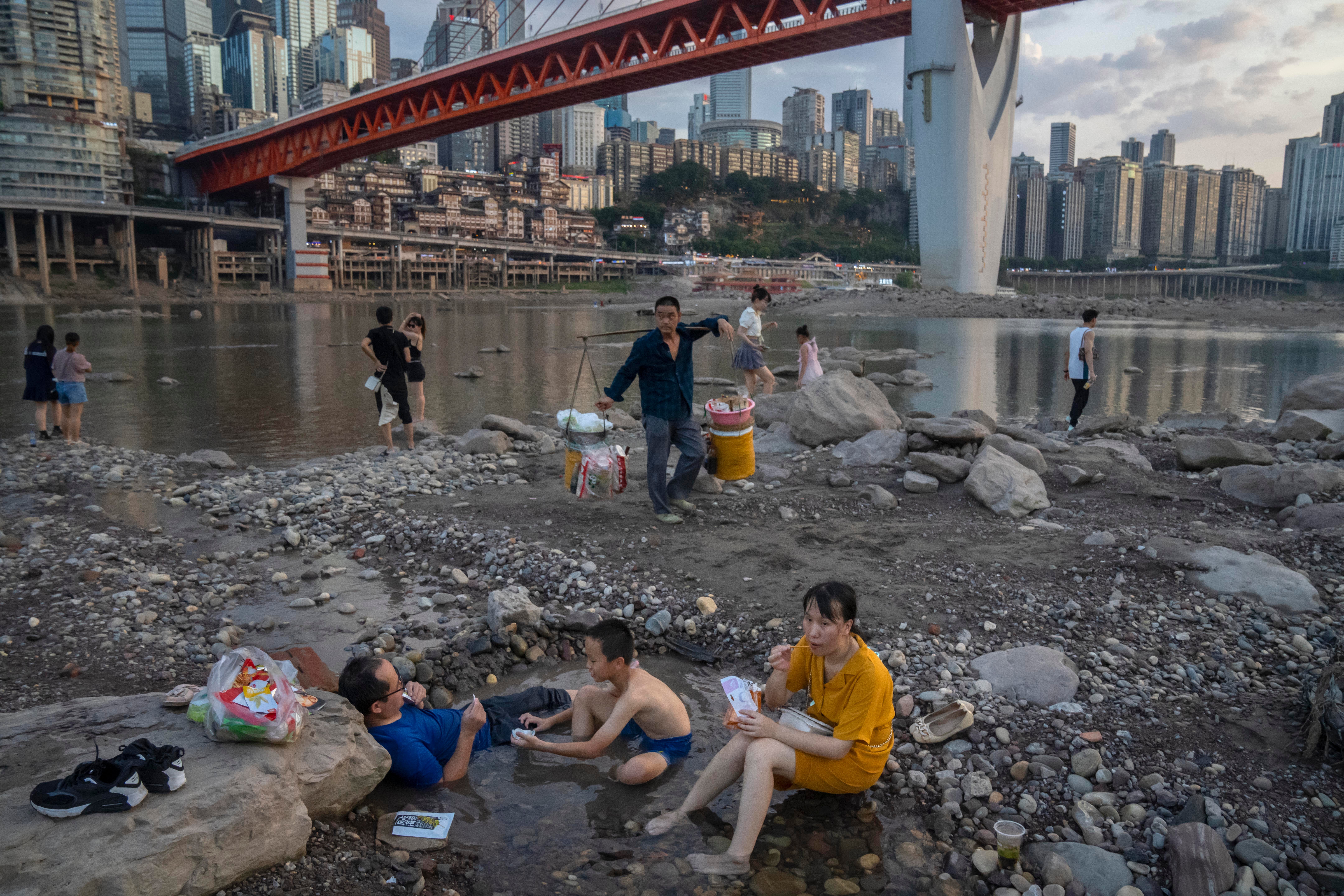 <p>Parts of China’s largest river have simply dried up </p>