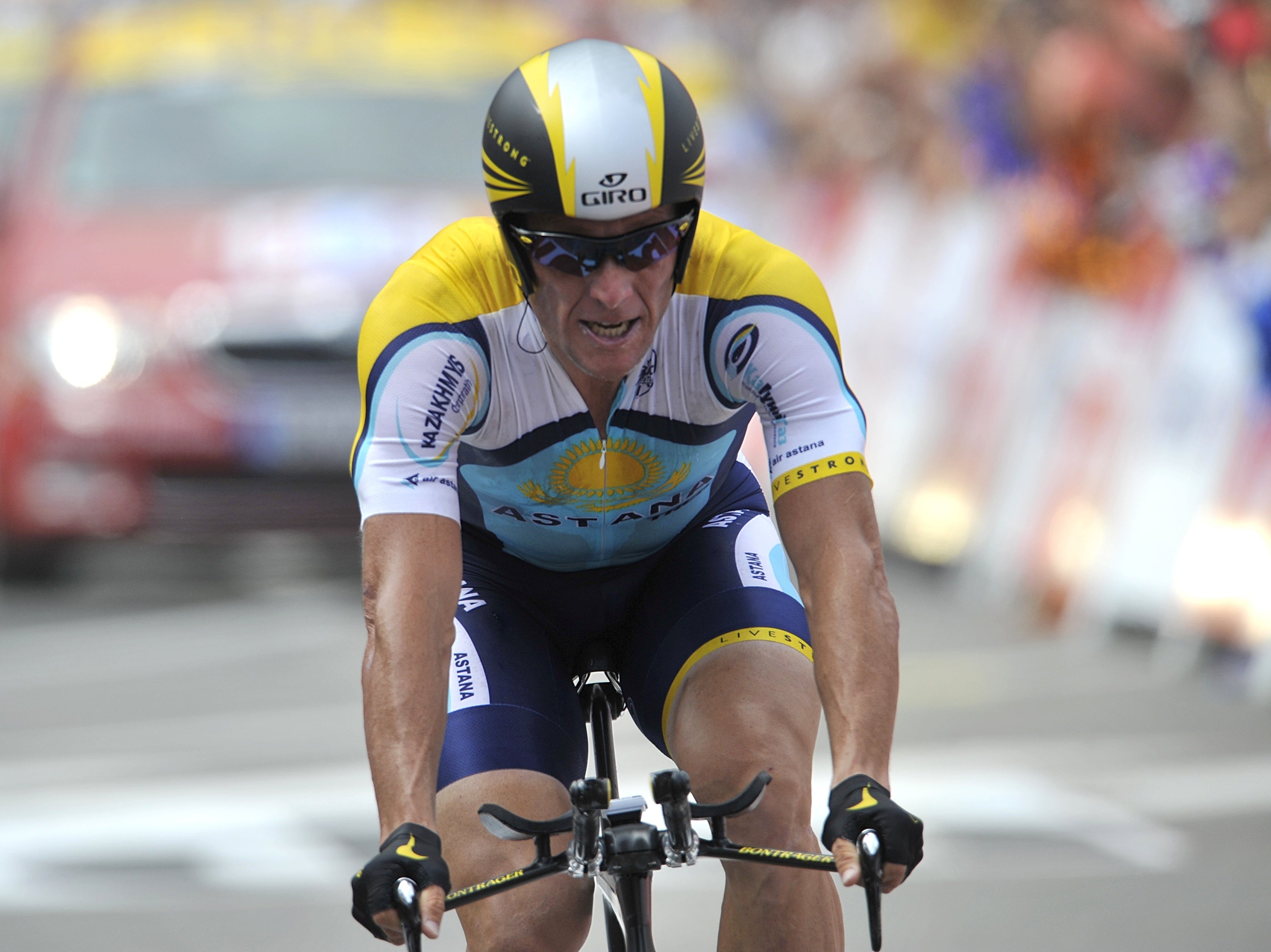 Lance Armstrong was stripped of his seven Tour de France titles and banned for life from cycling on this day in 2012 (PA Wire/PA)