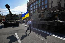 Ukraine Independence Day - live: Boris Johnson says Kyiv ‘can win war’ on surprise visit