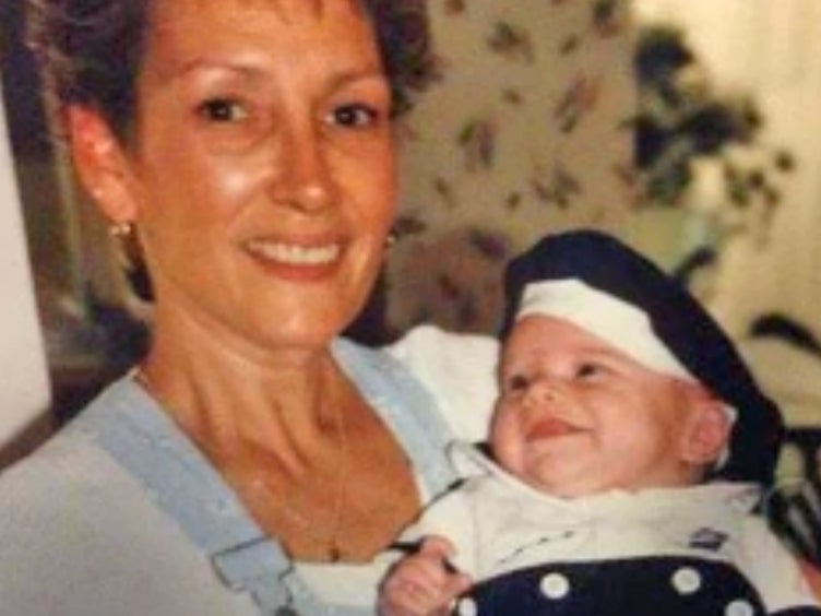 Nikolas Cruz as a baby with his adoptive mother Lynda Cruz