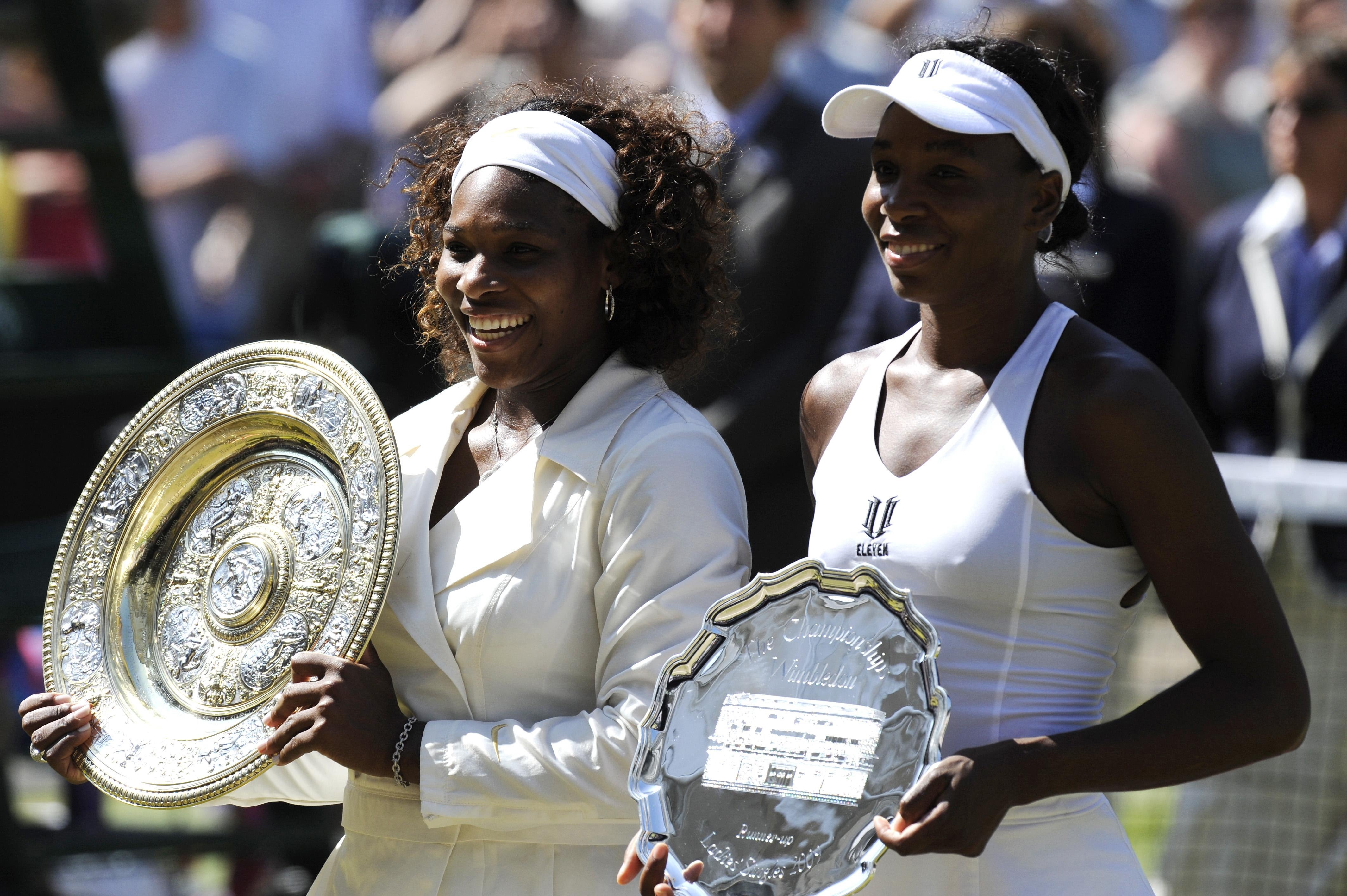 Serena Williams has played her sister Venus in four Wimbledon finals, winning three and losing one (Rebecca Naden/PA)