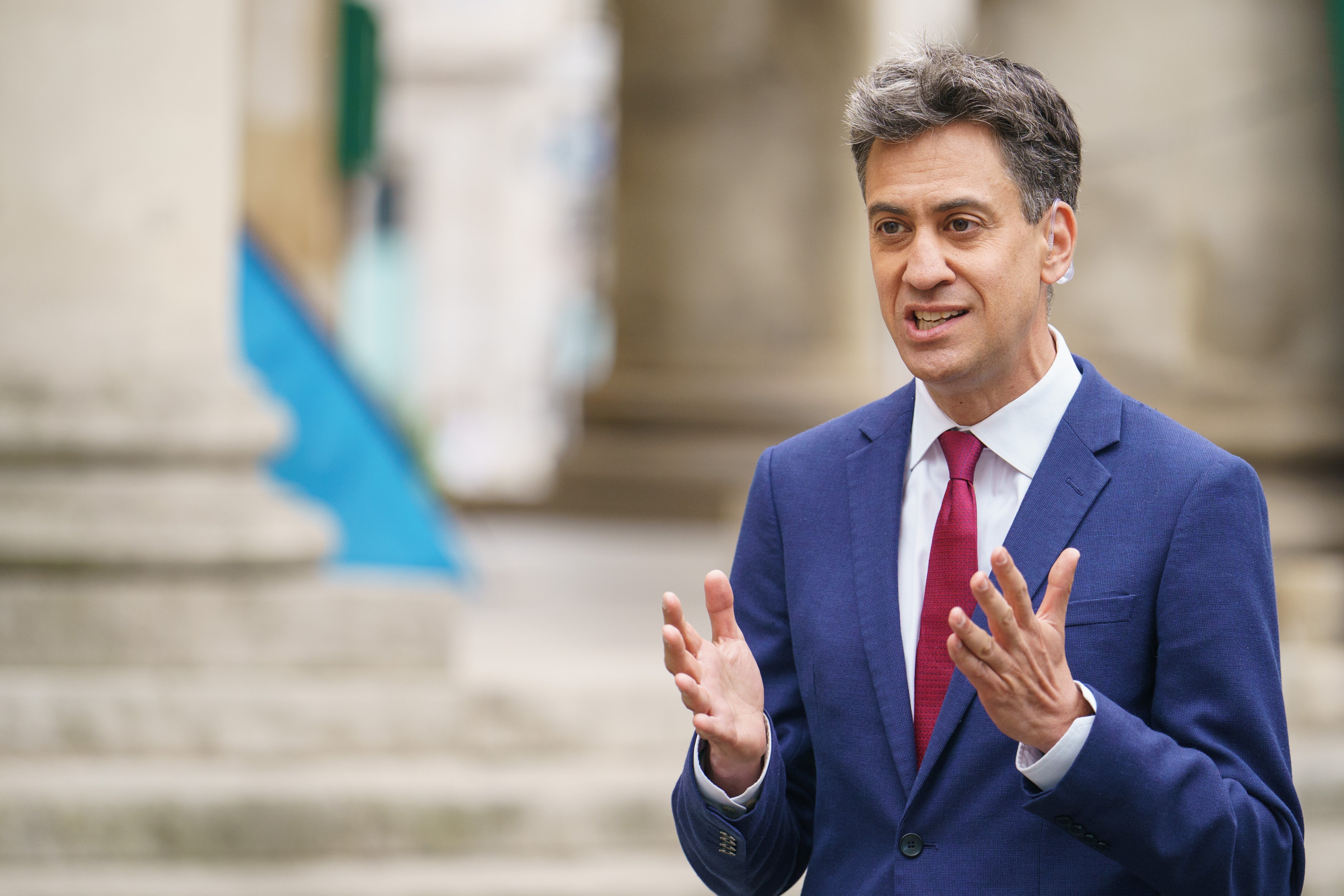 Ed Miliband called on the Tory leadership candidates to get serious about the cost of living (Dominic Lipinski/ PA)