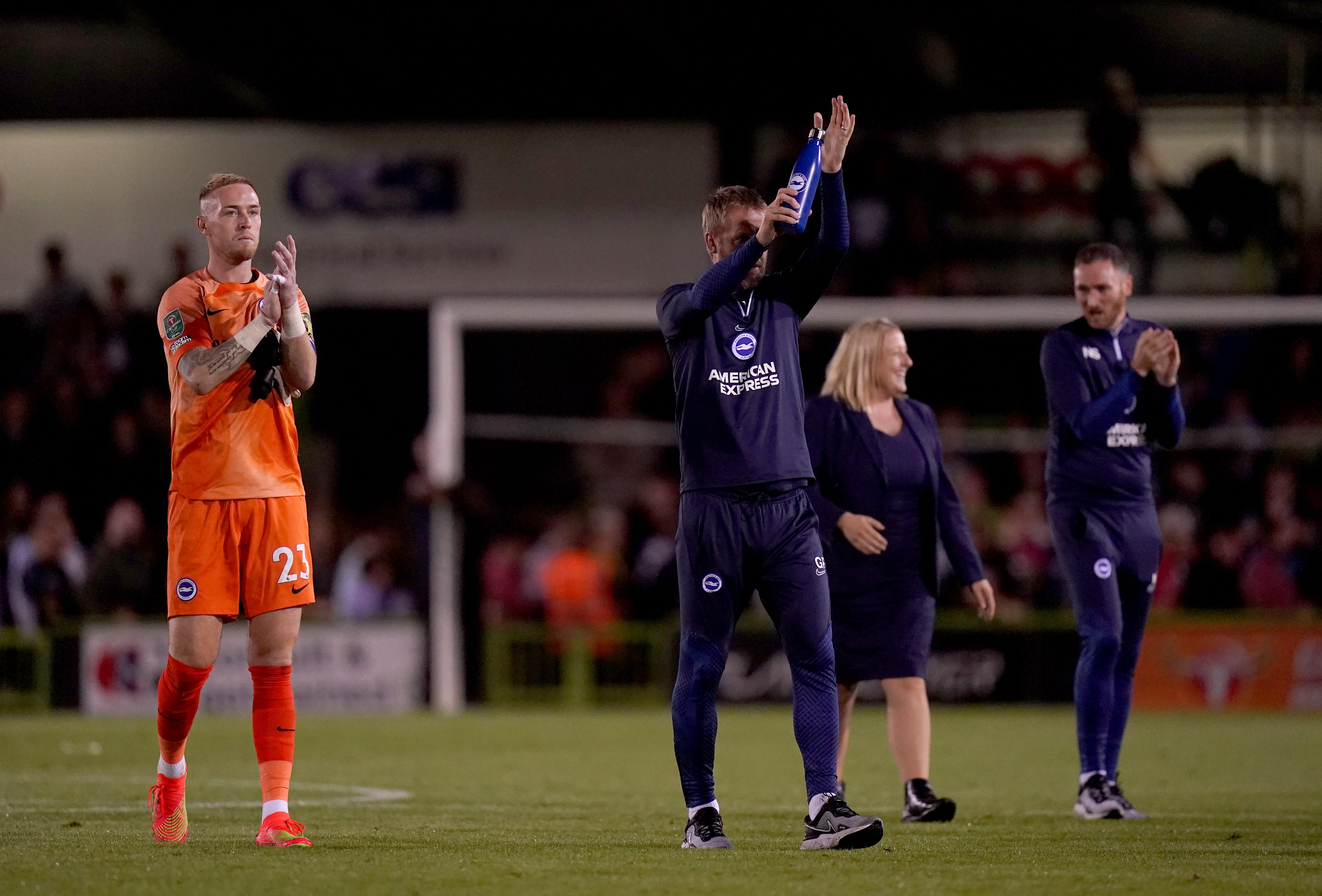 Graham Potter was satisfied with Brighton’s performance (Adam Davy/PA)