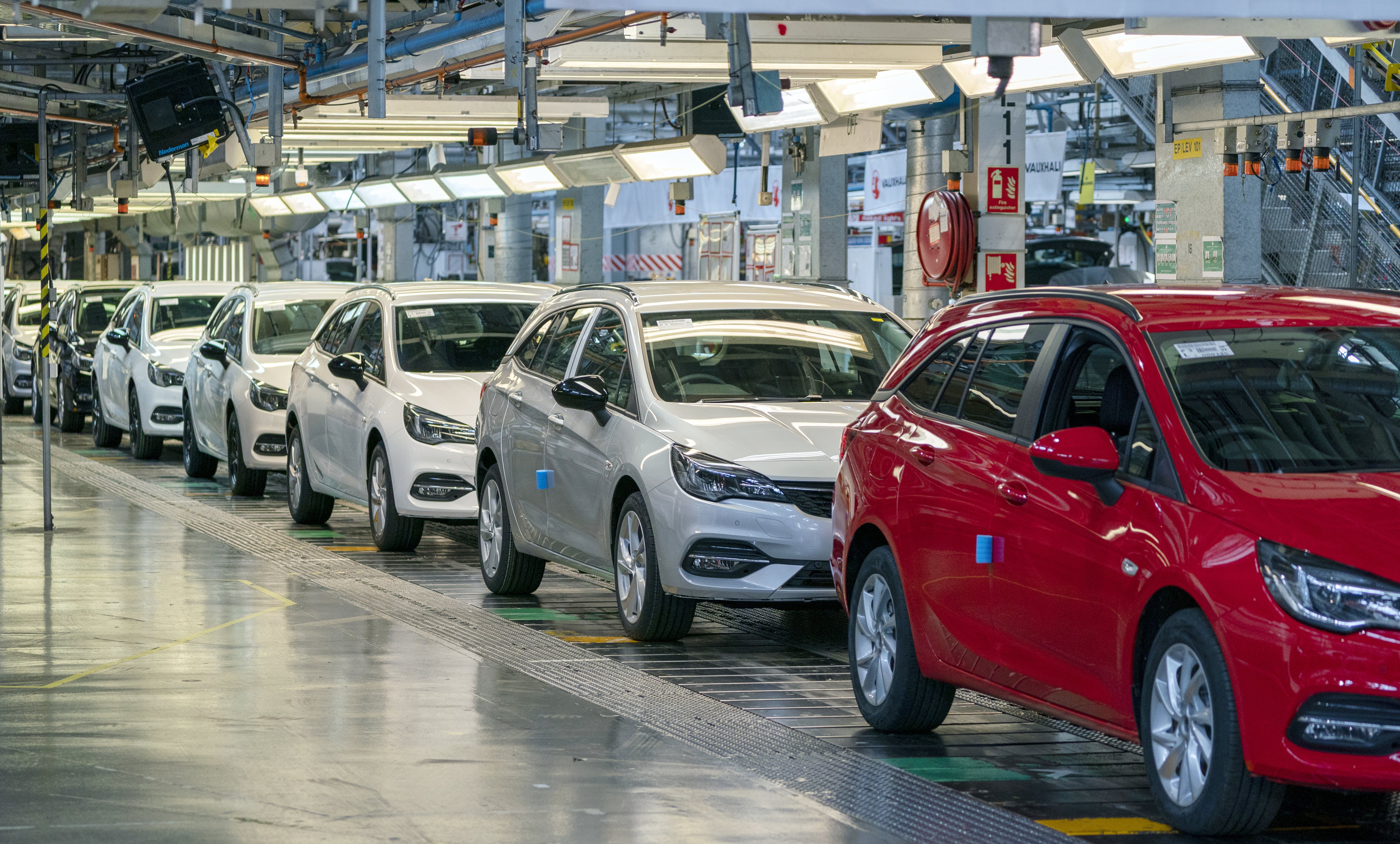 UK car production has risen for three consecutive months year-on-year, leading to hopes that component shortages are easing (Peter Byrne/PA)