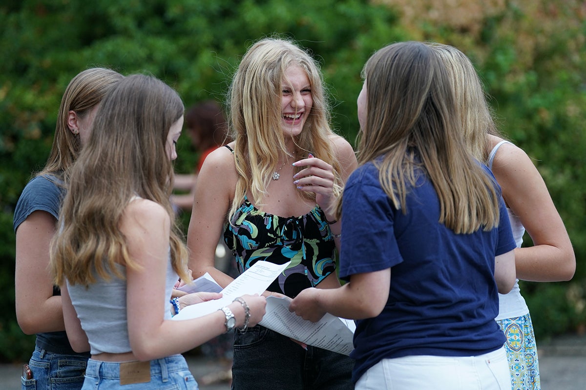 GCSE results were lower than last year but higher than before the pandemic