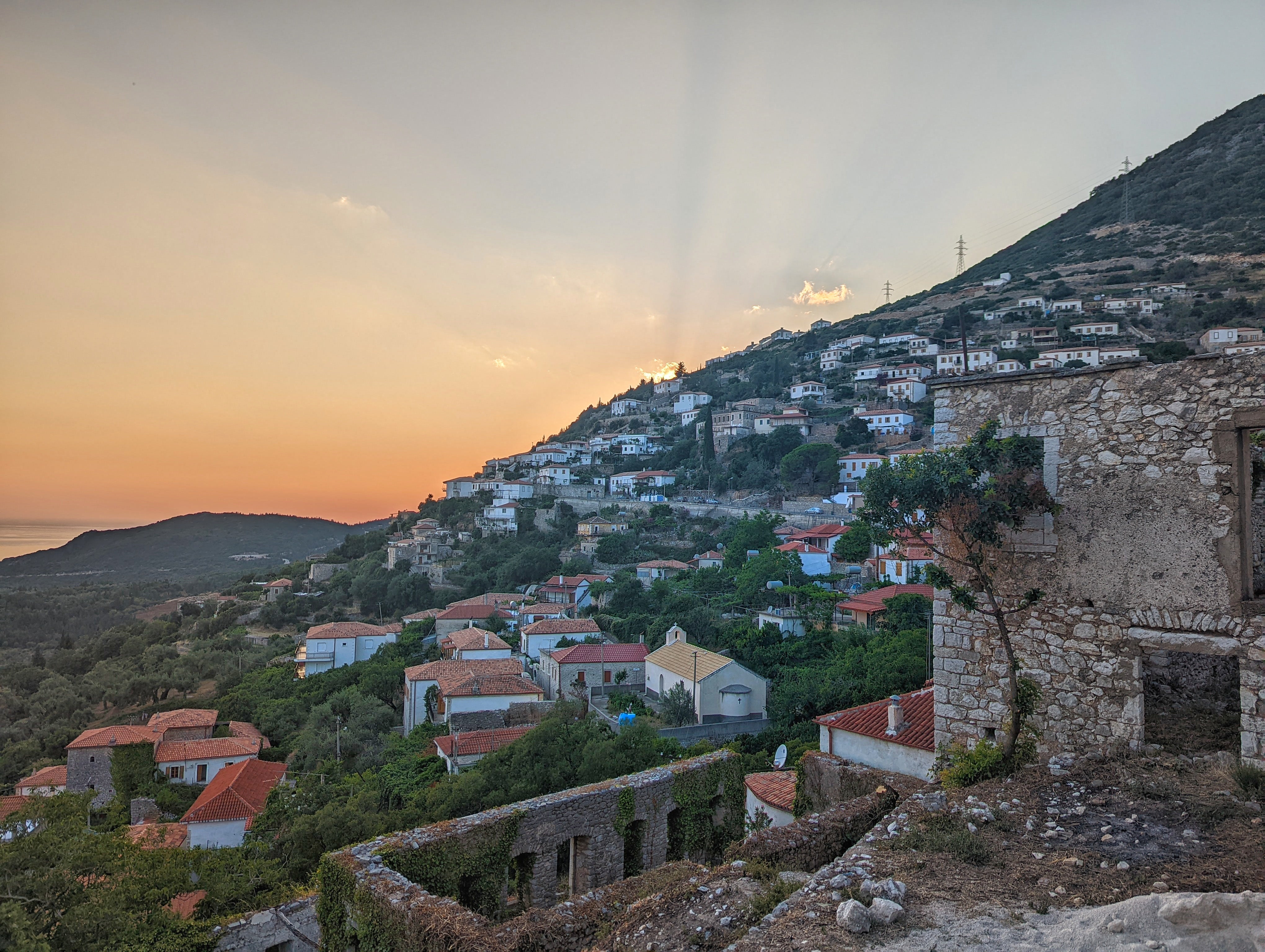 The hillside village of Vuno