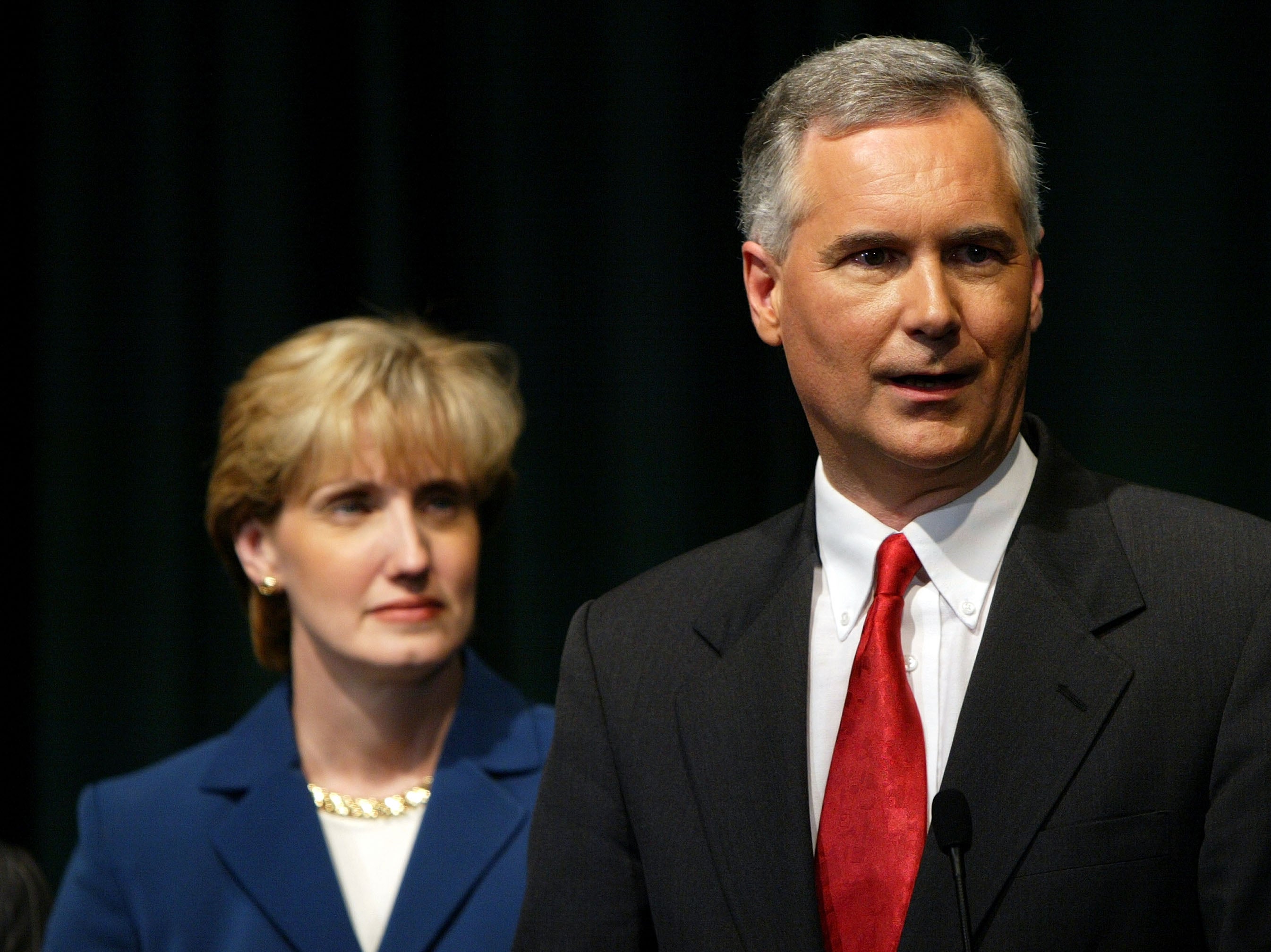 Tom McClintock and his wife, Lori, in 2003