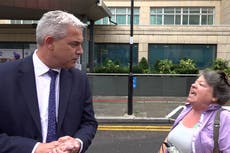 ‘You’ve done bugger all’: Furious woman interrupts Steve Barclay interview over ambulance delays