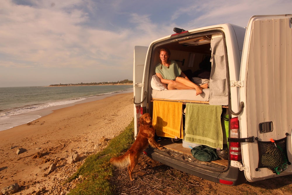 Alice Ballard, 26, enjoying the views with Freddie in Rota, Spain, in 2020 (Collect/PA Real Life)