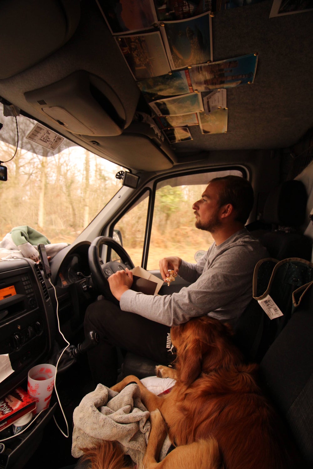 Kieran and Freddie driving through France in March 2021 (Collect/PA Real Life)