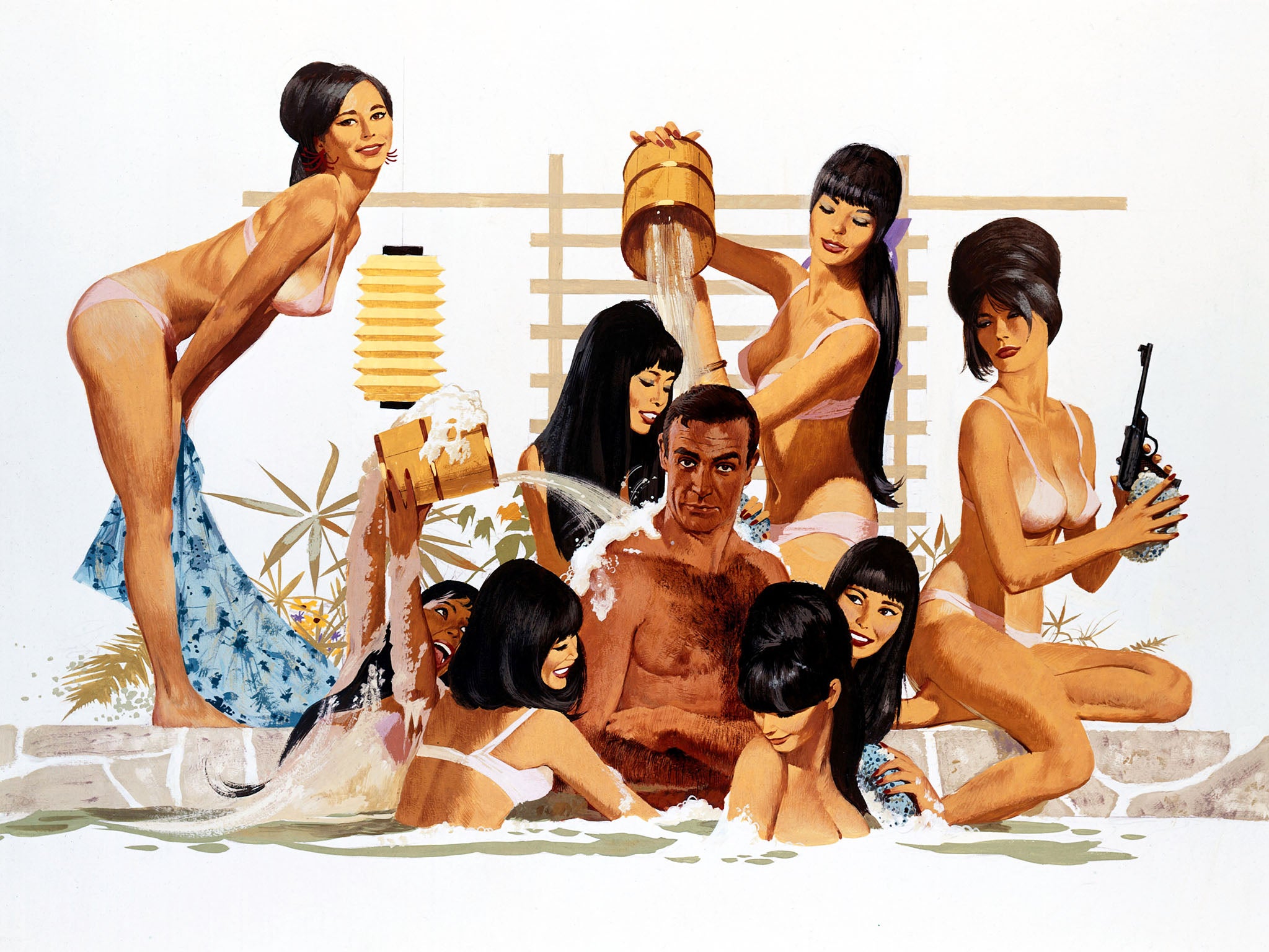 Sean Connery’s James Bond in dubious promotional artwork for 1967’s ‘You Only Live Twice’