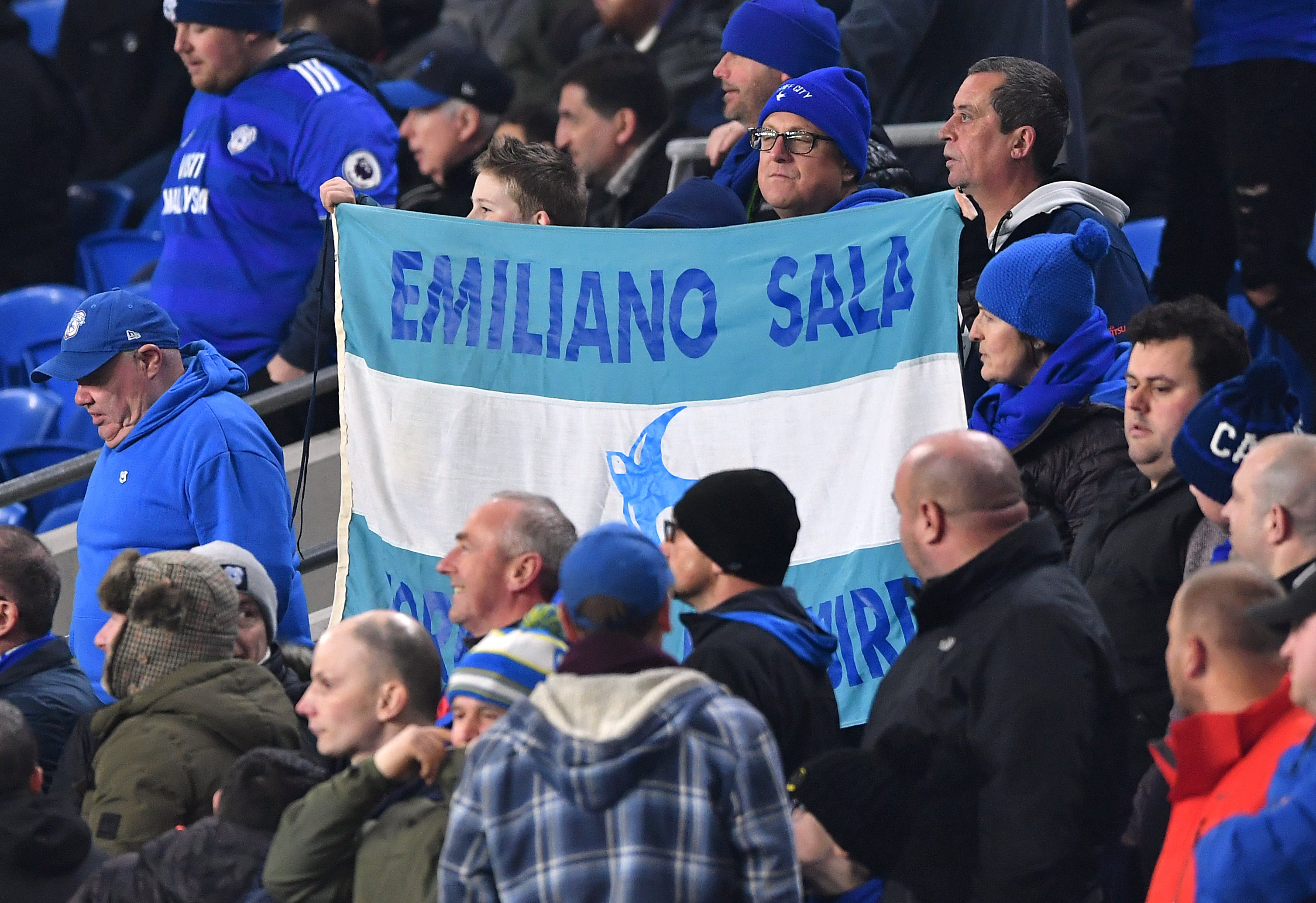 Cardiff fans pay tribute to Sala (Simon Galloway/PA)