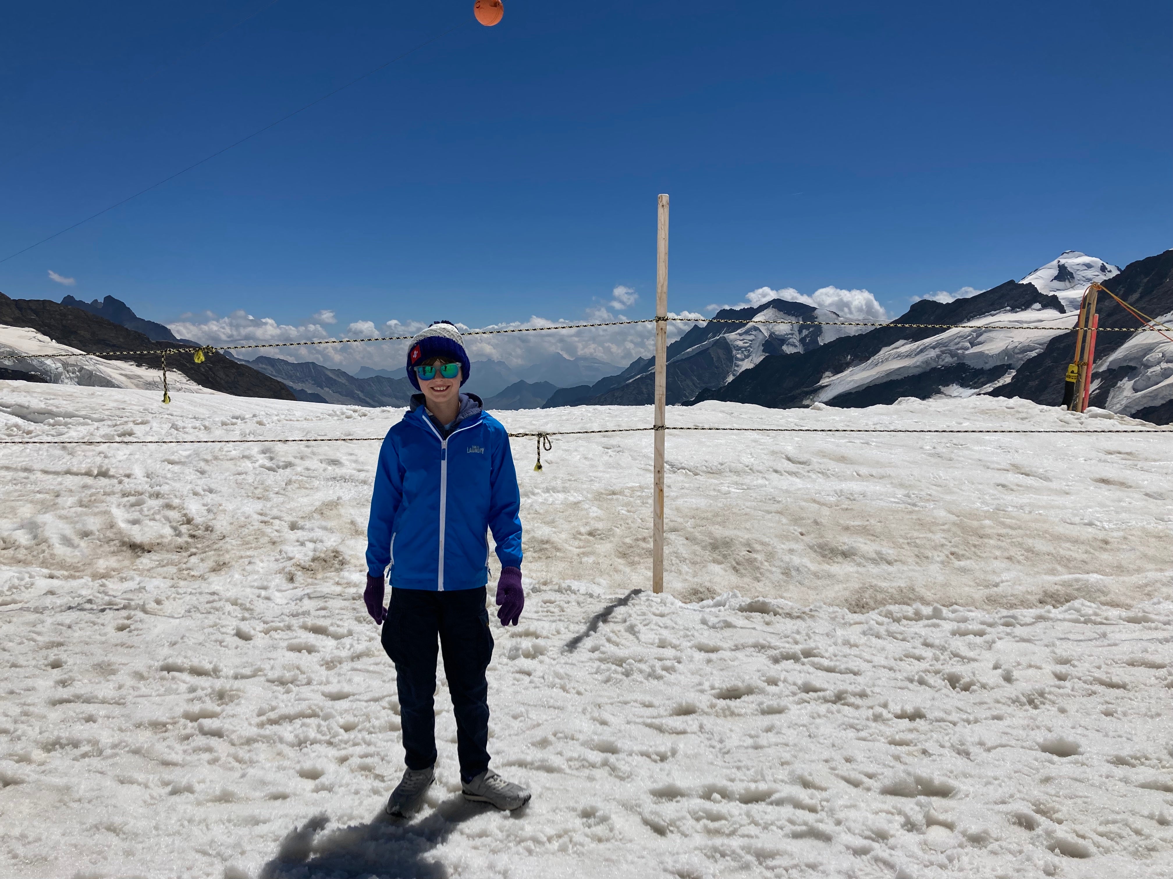 Billy in the still-snowy Alps