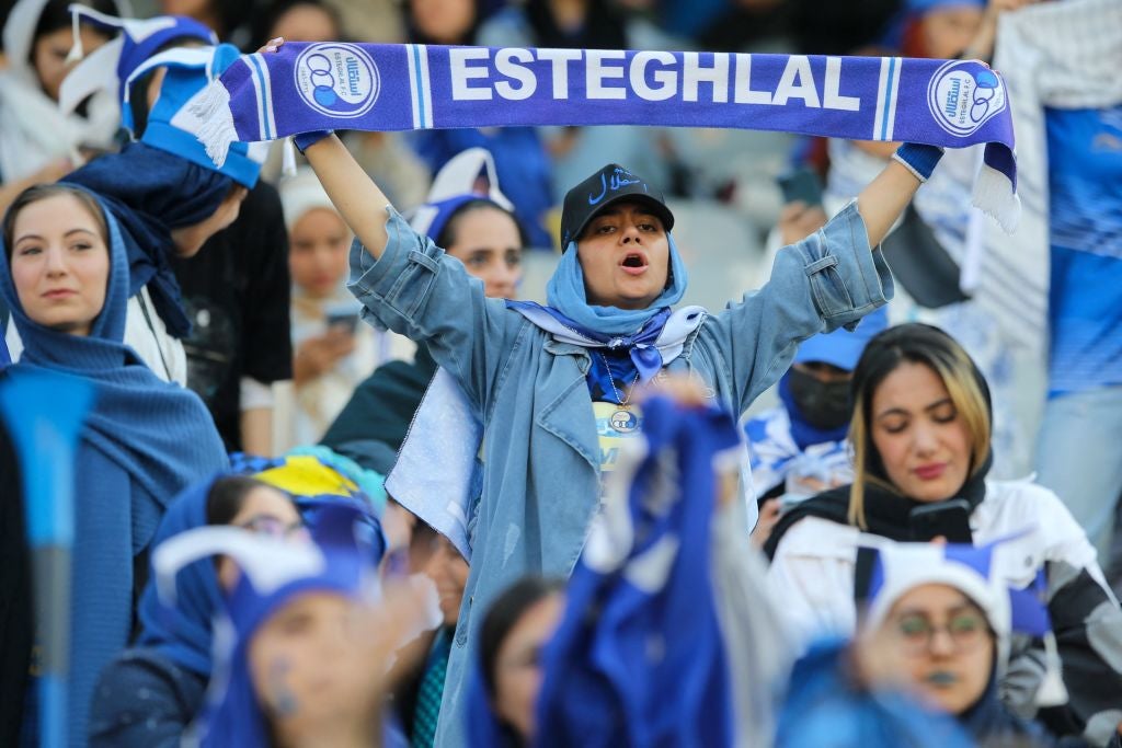 Around 500 women attended the match in Tehran