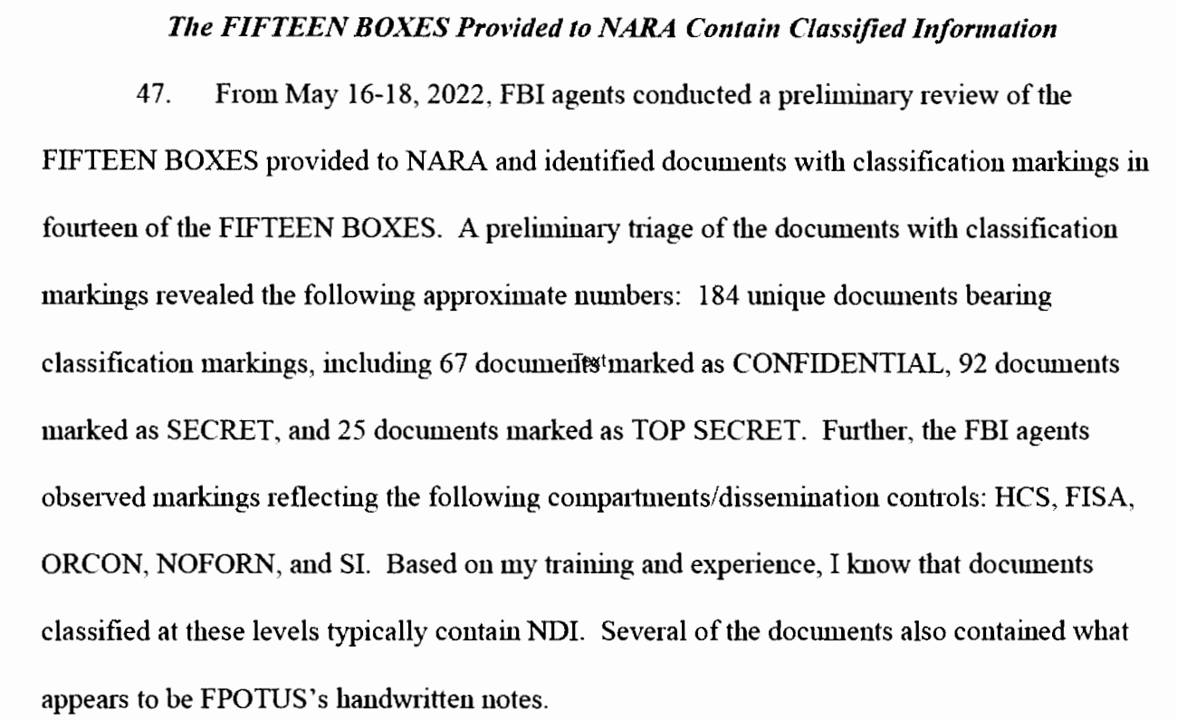 A copy of the FBI affidavit explaining the reason for searching Donald Trump’s Mar-a-Lago property.