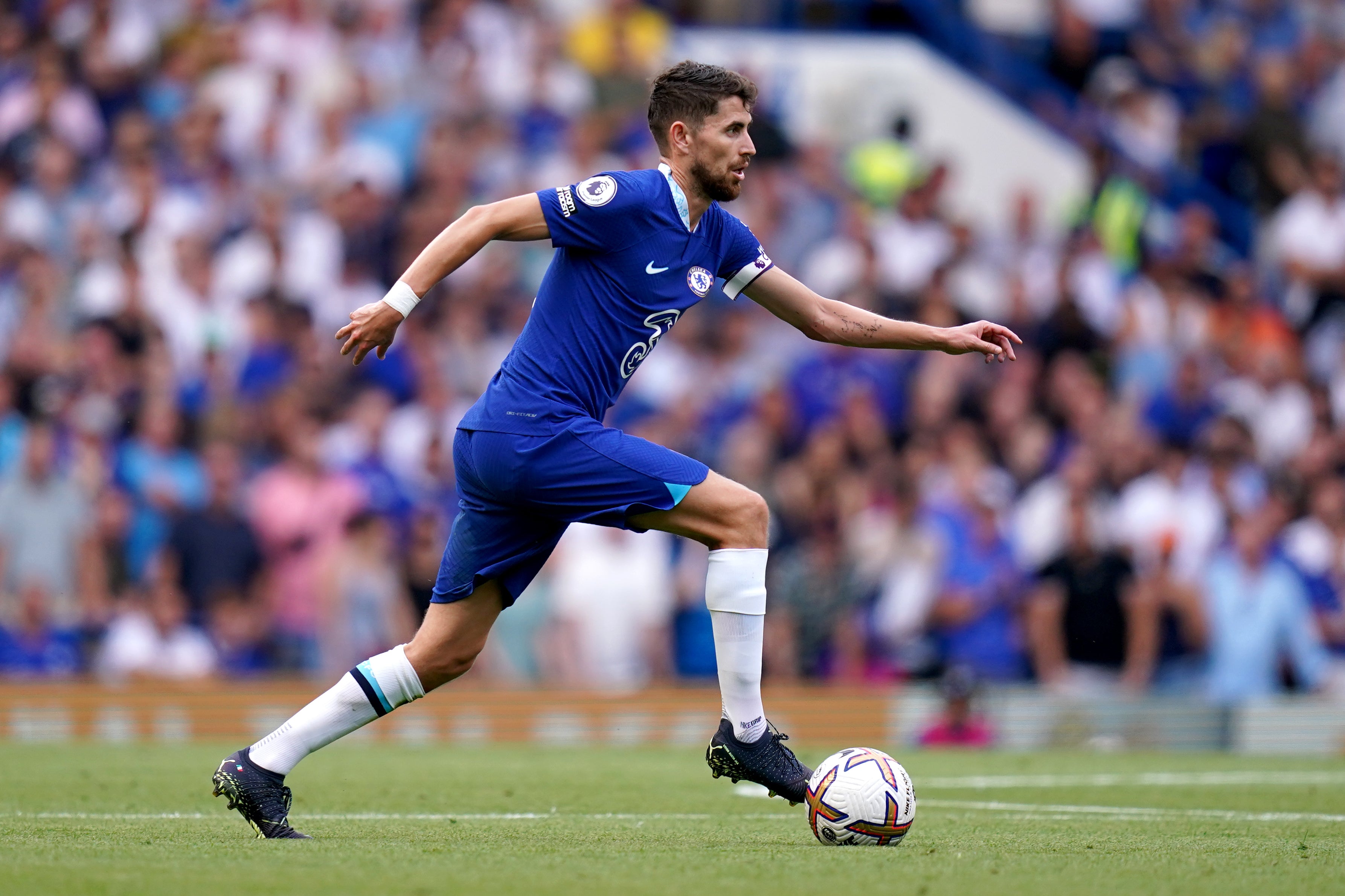 Jorginho, pictured, is among those whose Chelsea contracts will expire in summer 2023 (John Walton/PA)