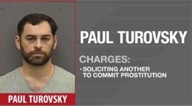 Paul Turovsky allegedly sneaked off on his honeymoon after arranging to meet a prostitute