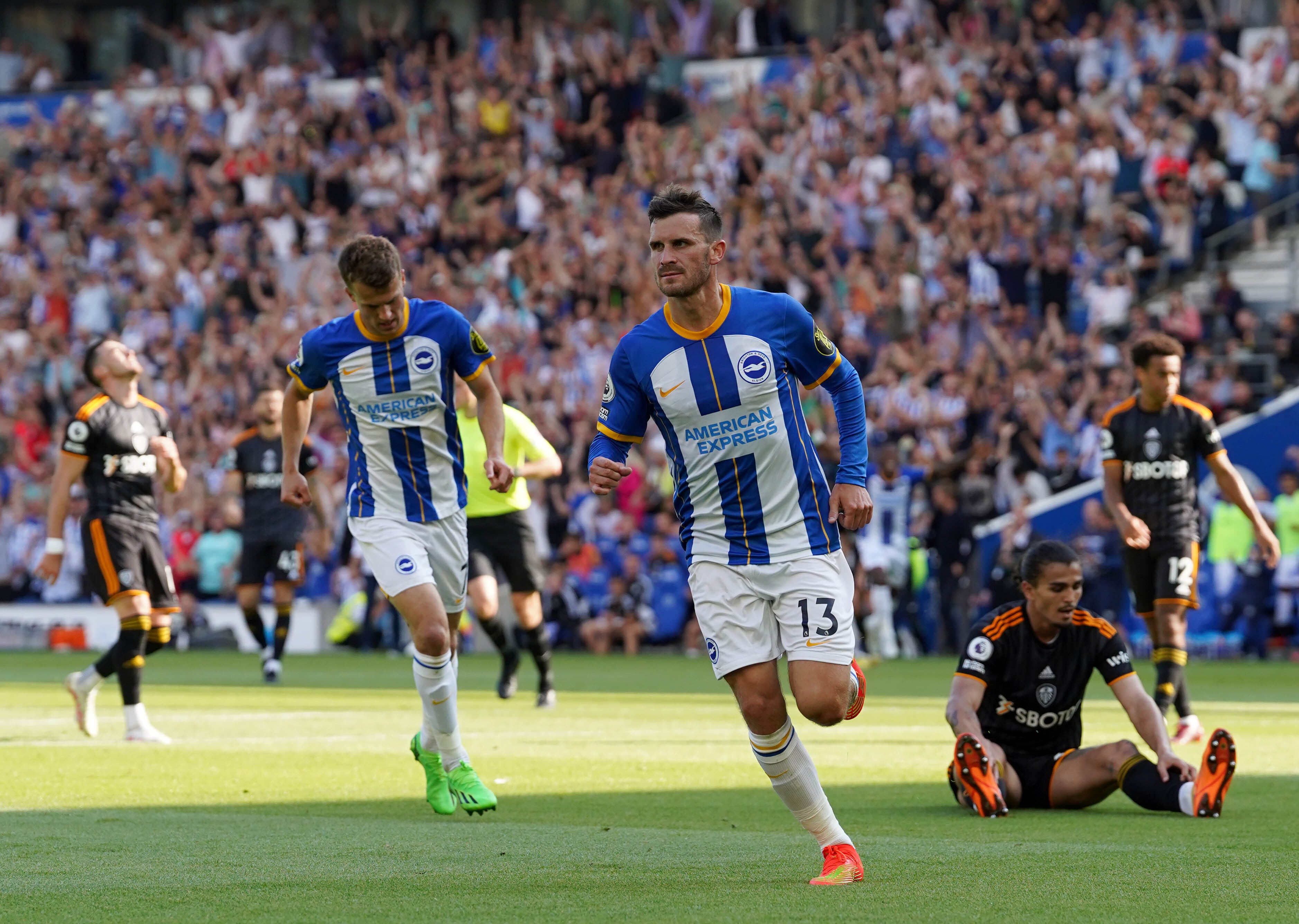 Pascal Gross scored the only goal as Brighton’s fine start continued (Gareth Fuller/PA)