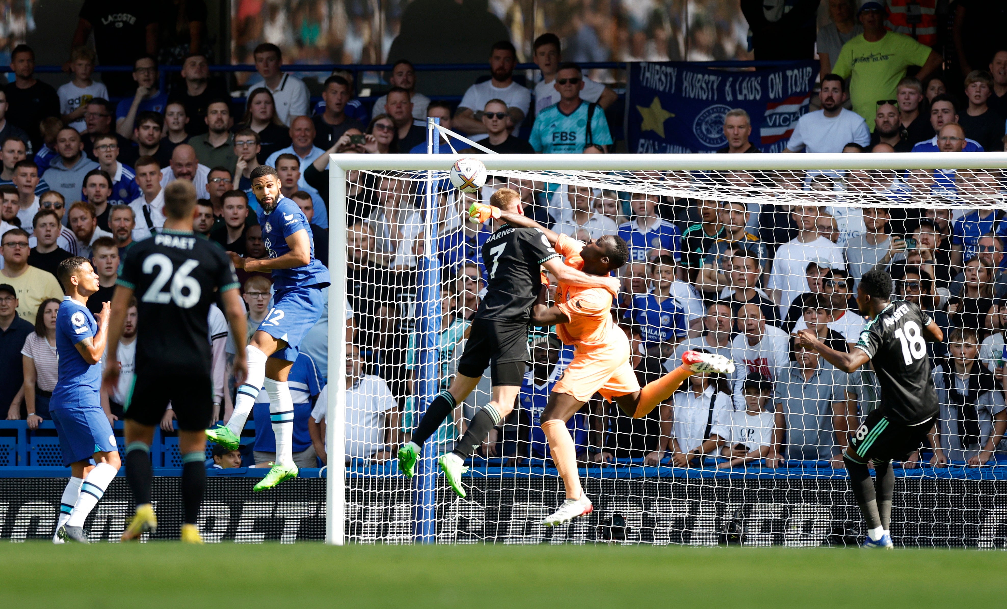 Edouard Mendy helped repel Leicester