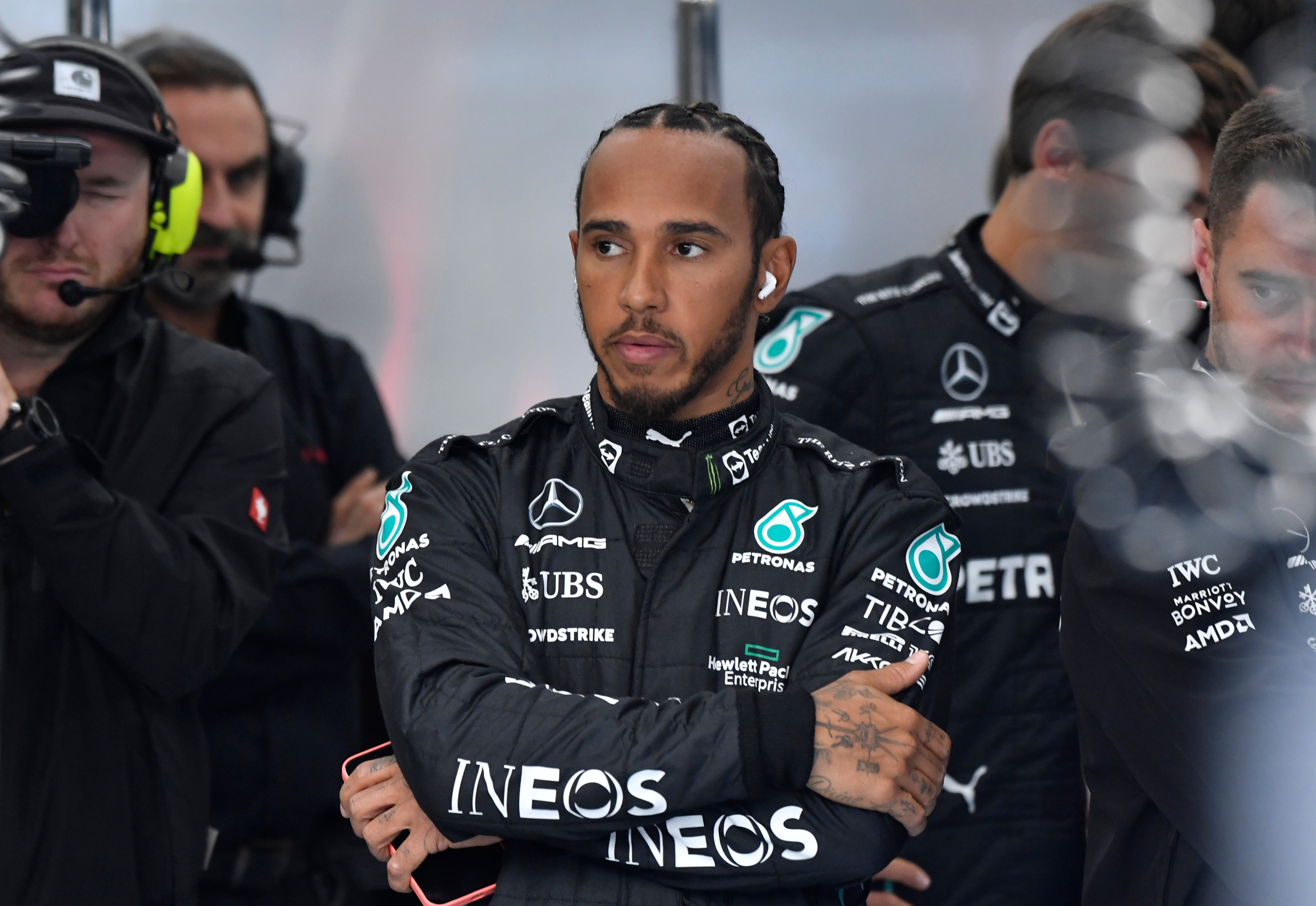 Lewis Hamilton qualified seventh for the Belgian Grand Prix (Geert Vanden Wijngaert/AP)