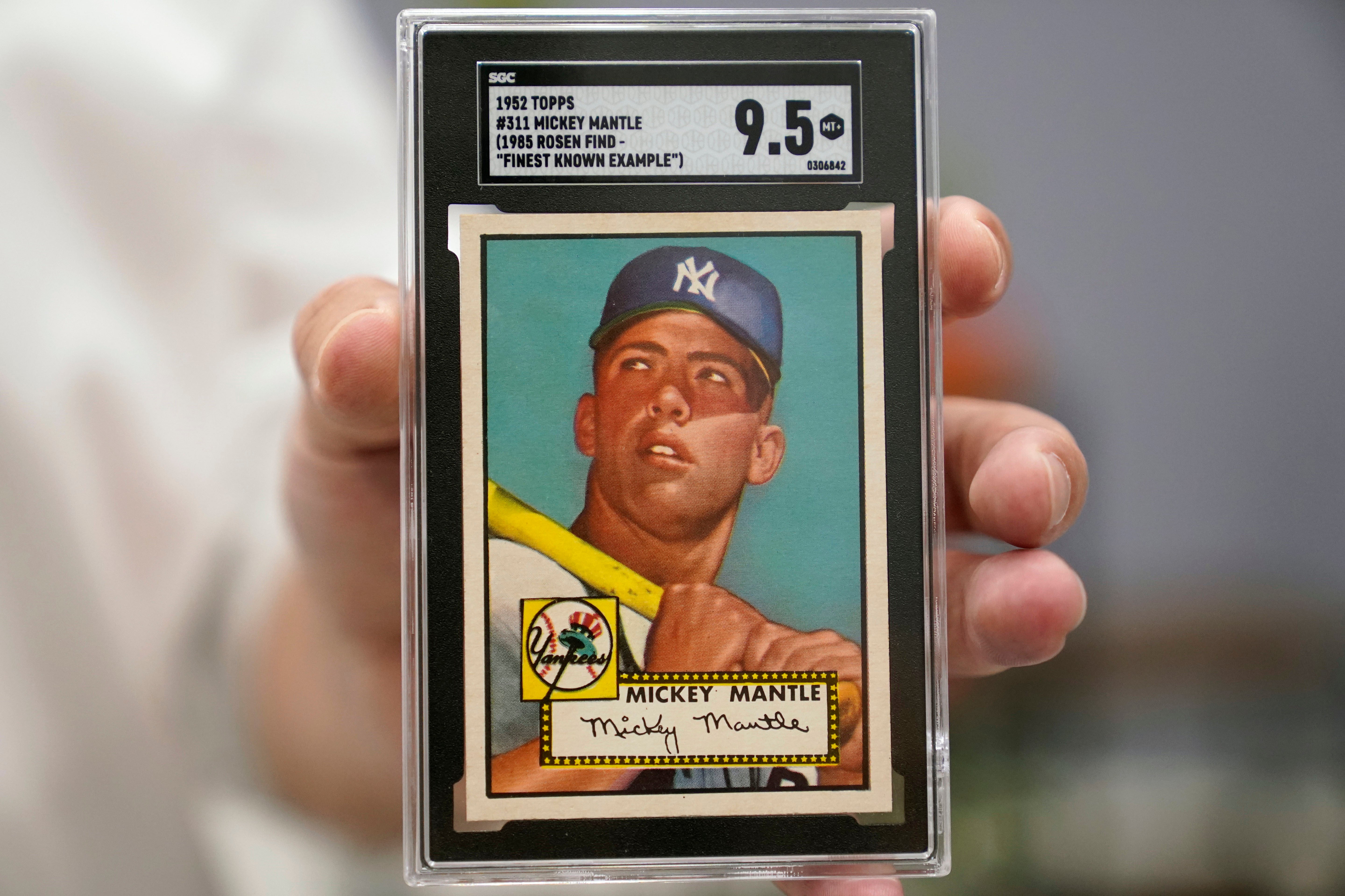 A ‘miracle’ Mickey Mantle baseball card become the most valuable piece of sports memorabilia sold at auction