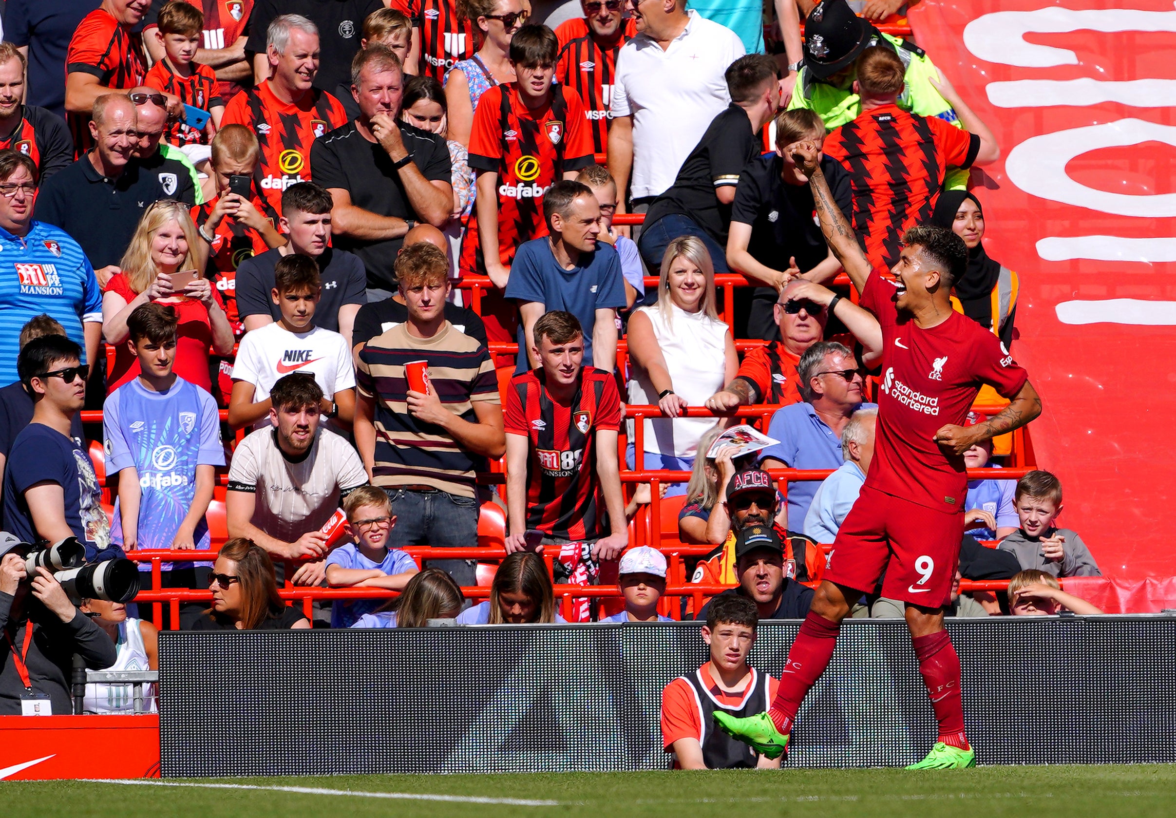 Roberto Firmino scored twice against Bournemouth (PA)