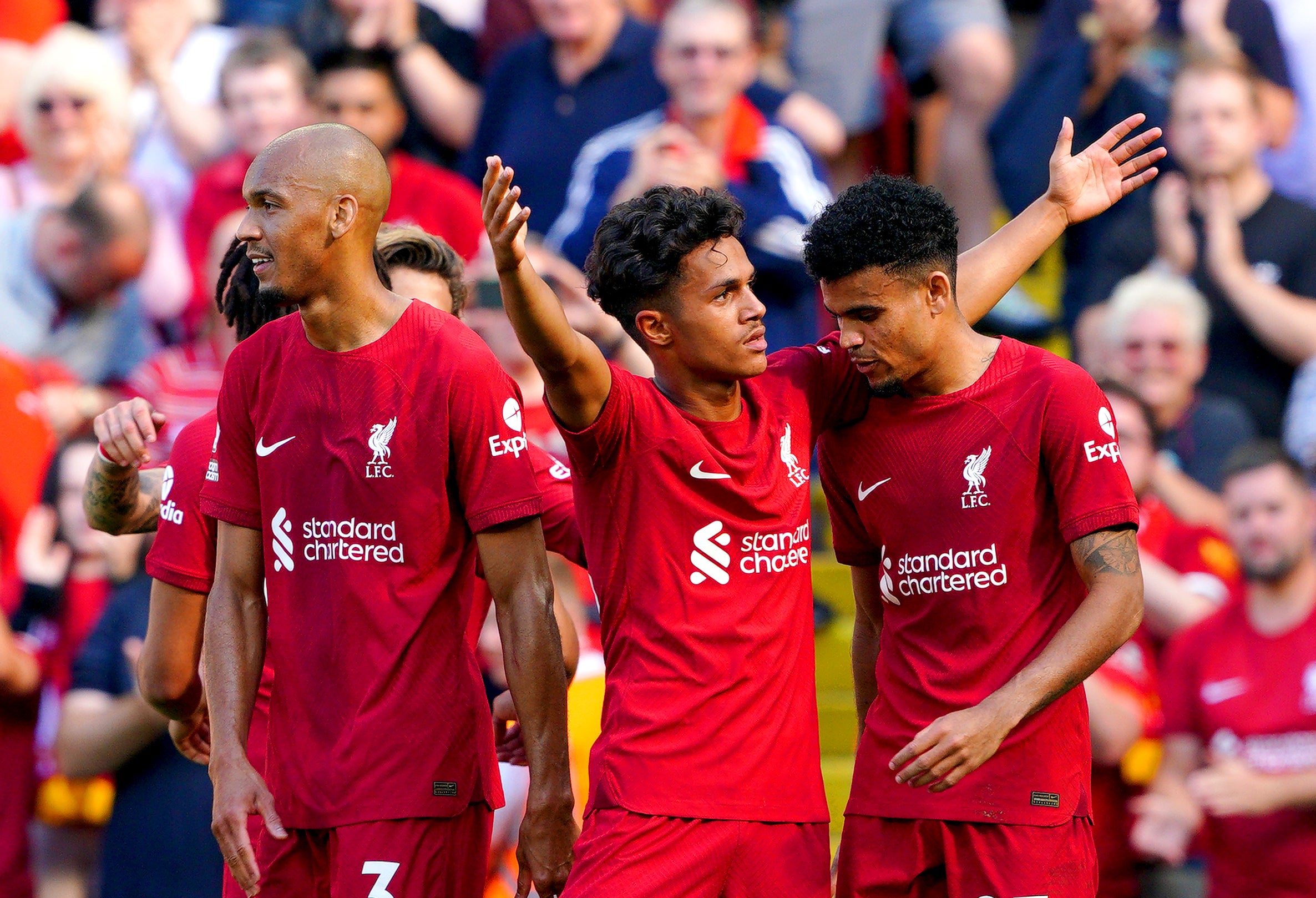 Liverpool all but ran out of goal celebrations in a 9-0 rout of Bournemouth (Peter Byrne/PA)