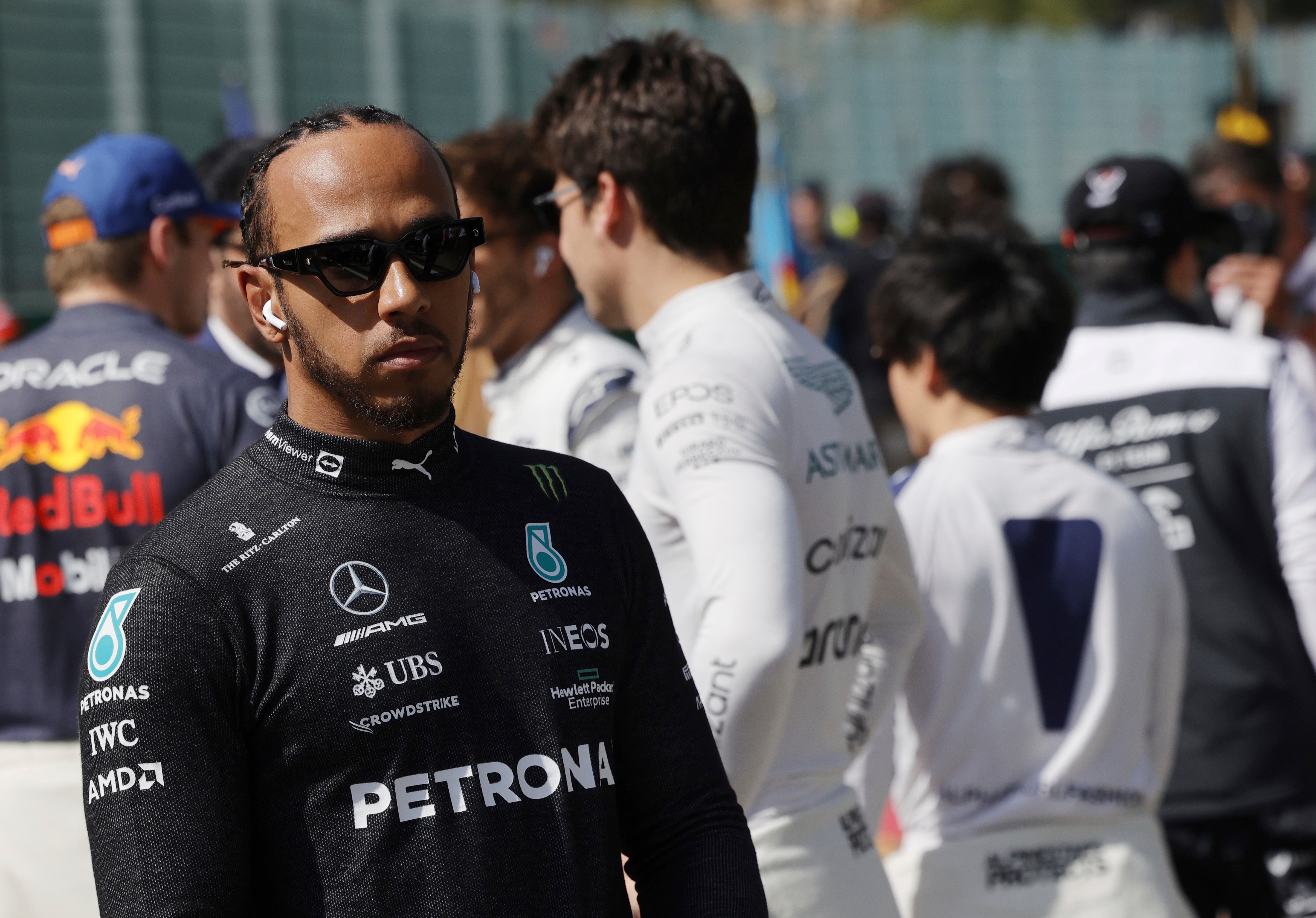 Lewis Hamilton collided with Fernando Alonso on the opening lap in Belgium (Olivier Matthys/AP)