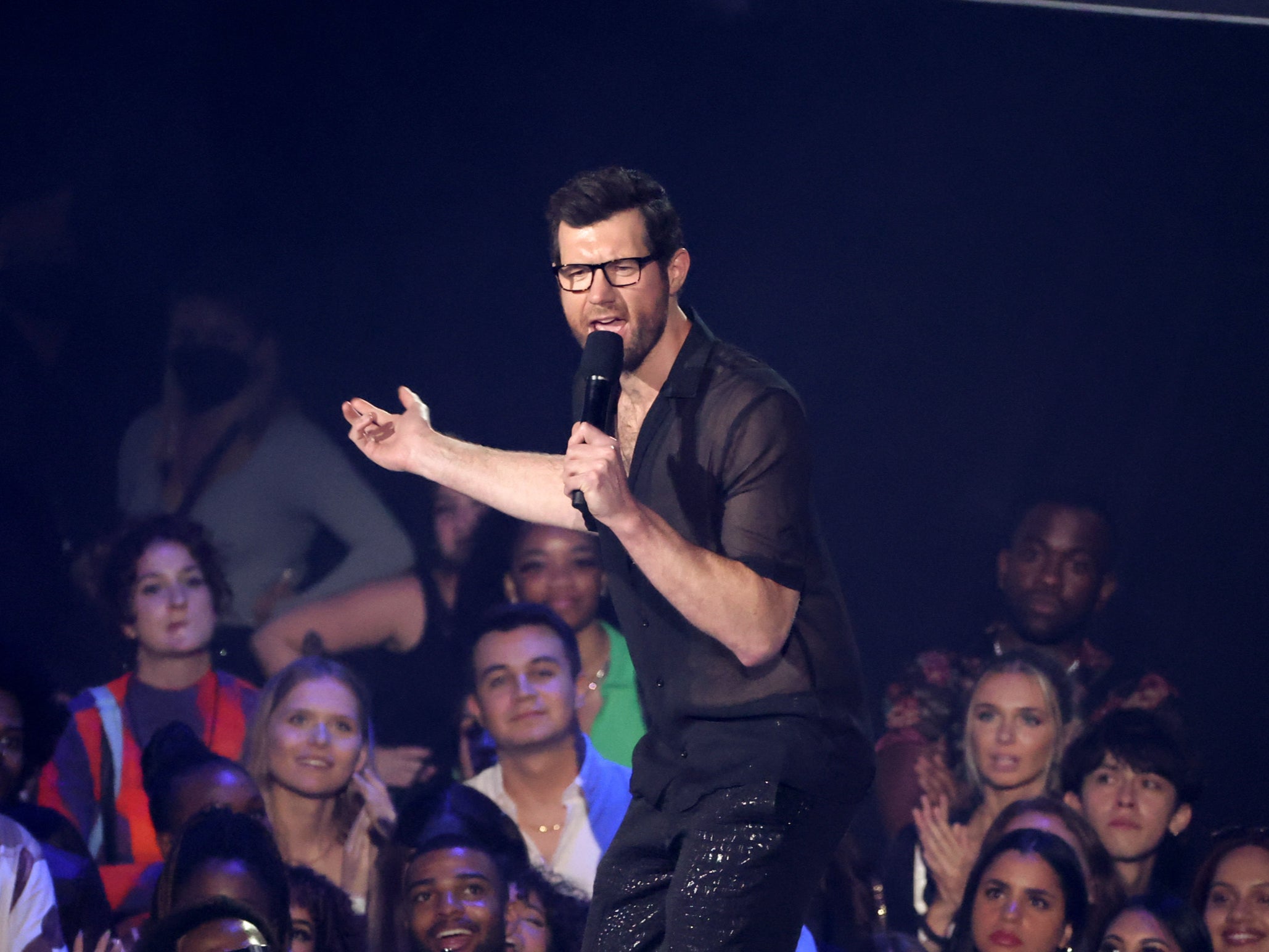 Billy Eichner speaks onstage at the 2022 MTV VMAs