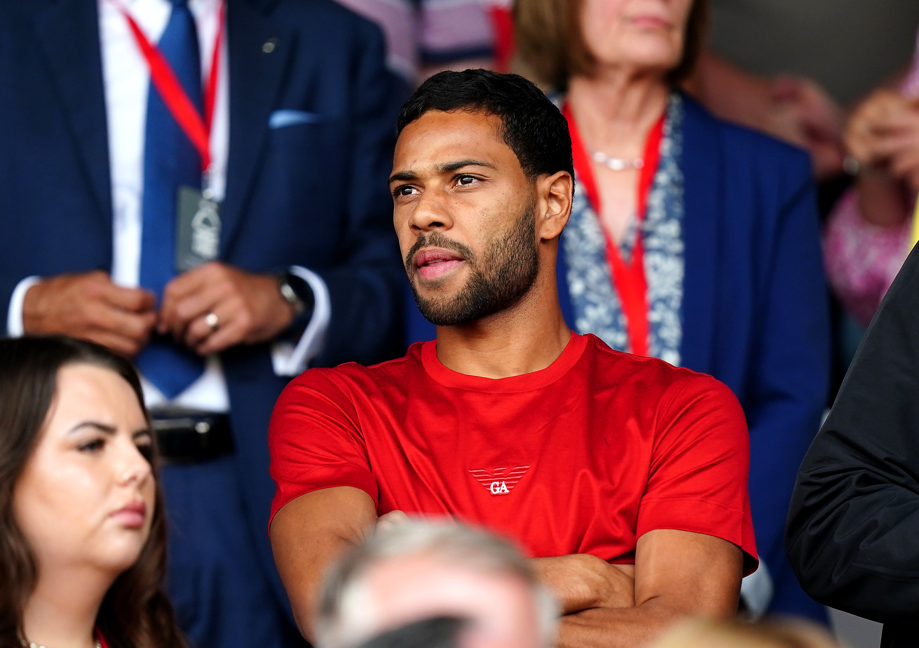 Renan Lodi was at the City Ground for Forest’s Premier League match against Tottenham on Sunday (Mike Egerton/PA)