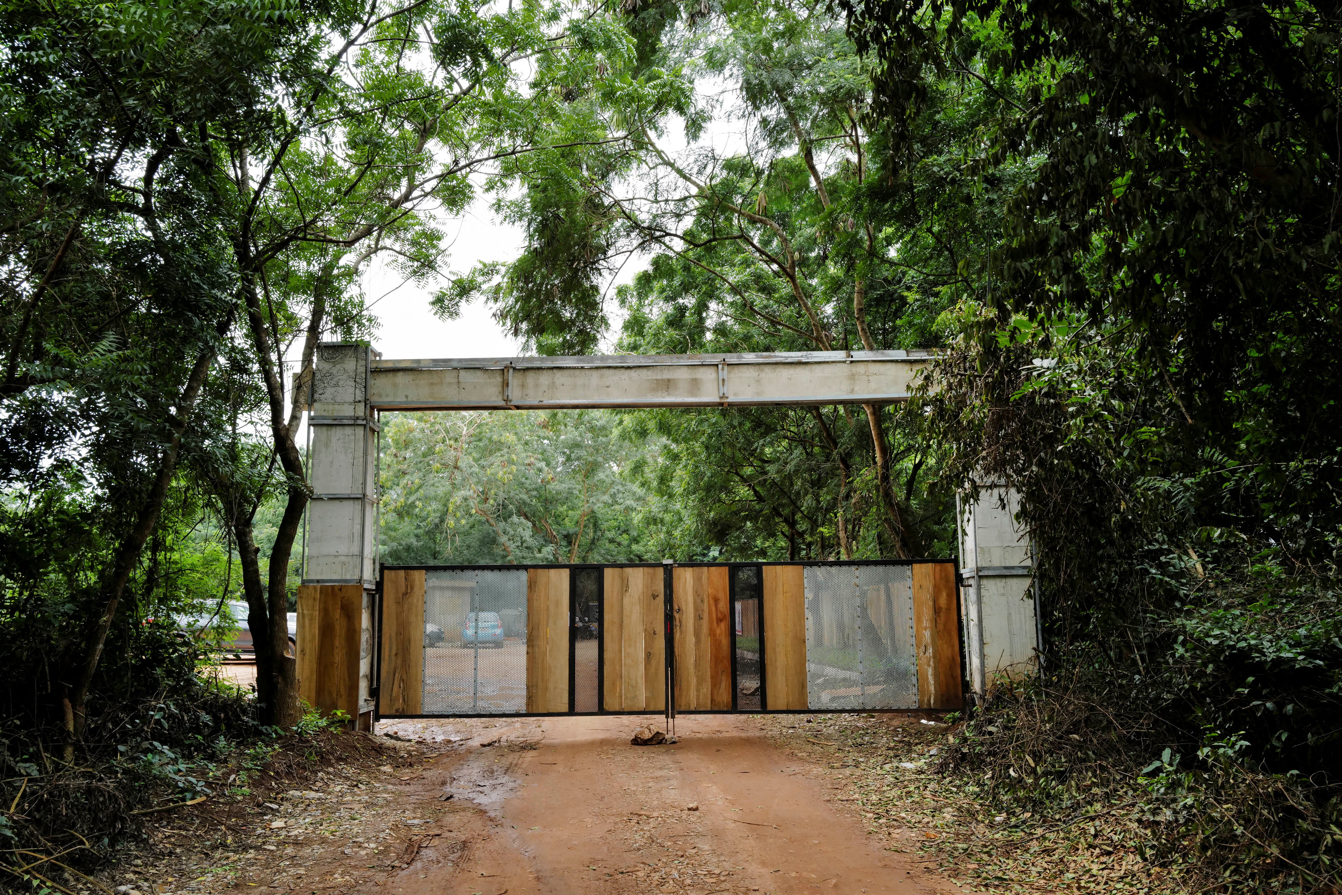 A view of the closed gates at the Accra Zoo a day after the lion attack