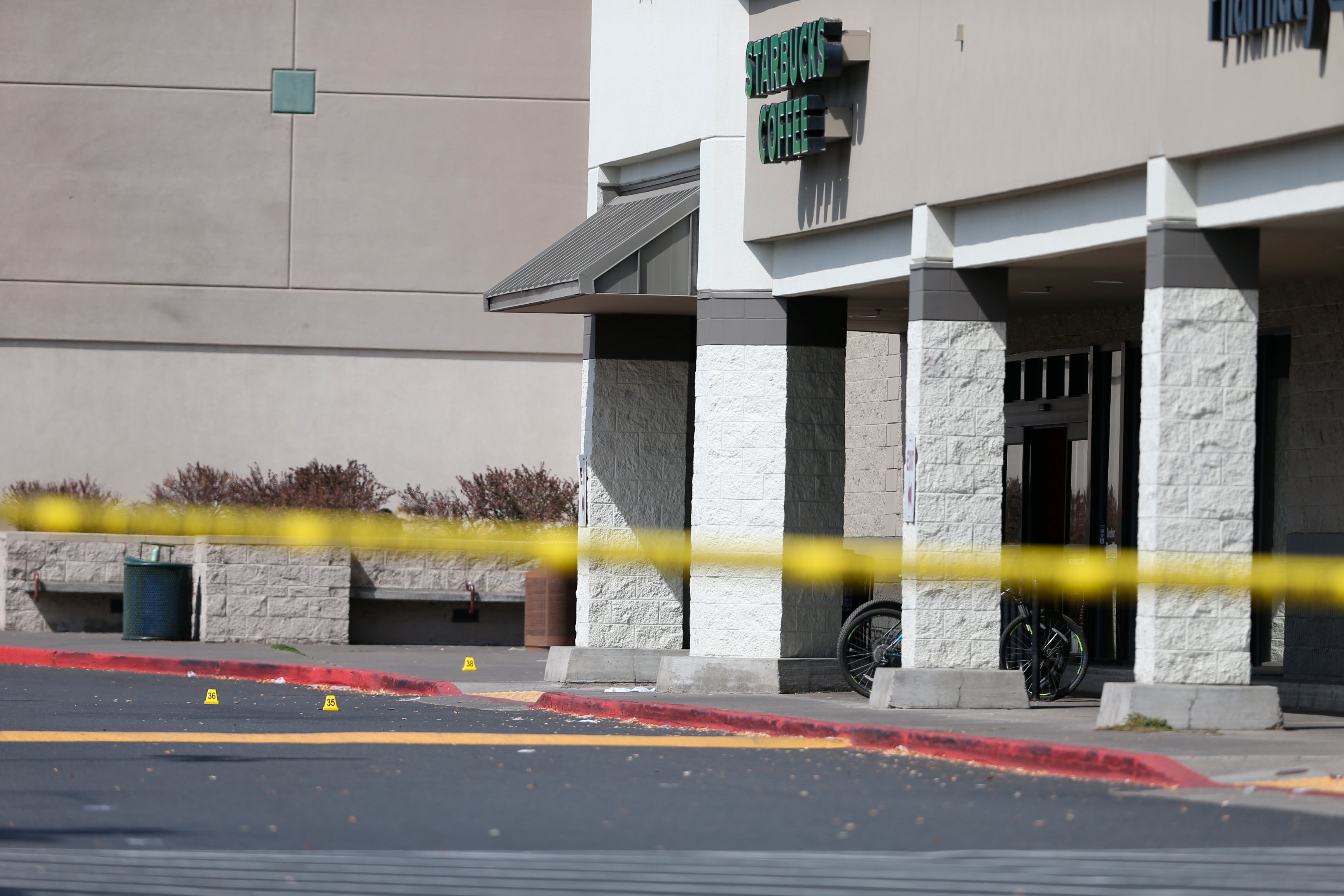 The Forum Shopping Center in Bend, Ore. remained closed Monday, aug. 29, 2022 as police investigated a shooting at the Safeway there that left two people and the suspected gunman dead Sunday night