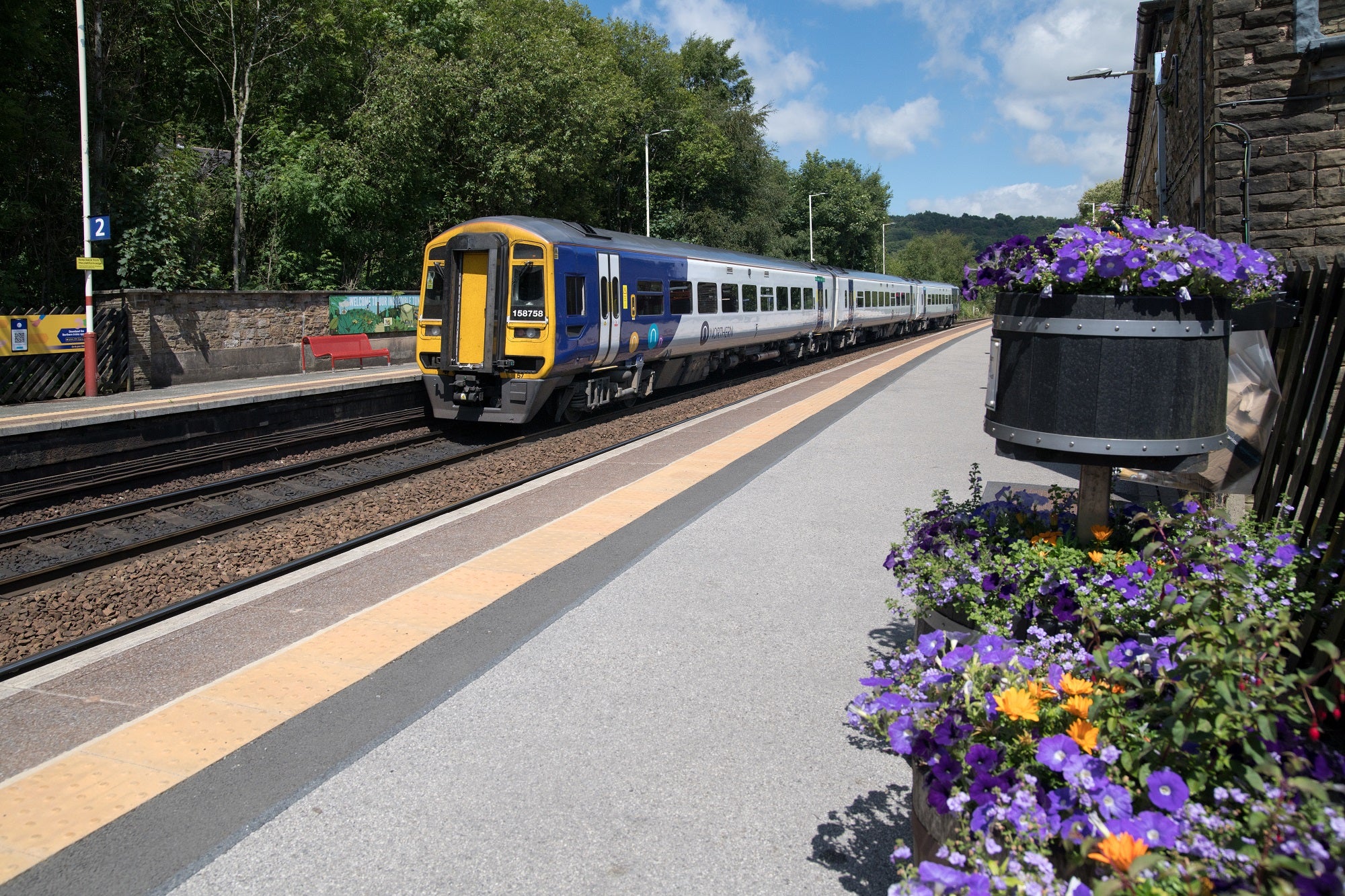 A northern train at a local station