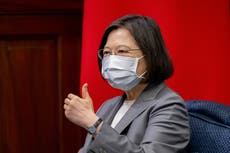 Taiwan leader tells troops to keep cool amid Chinese threats