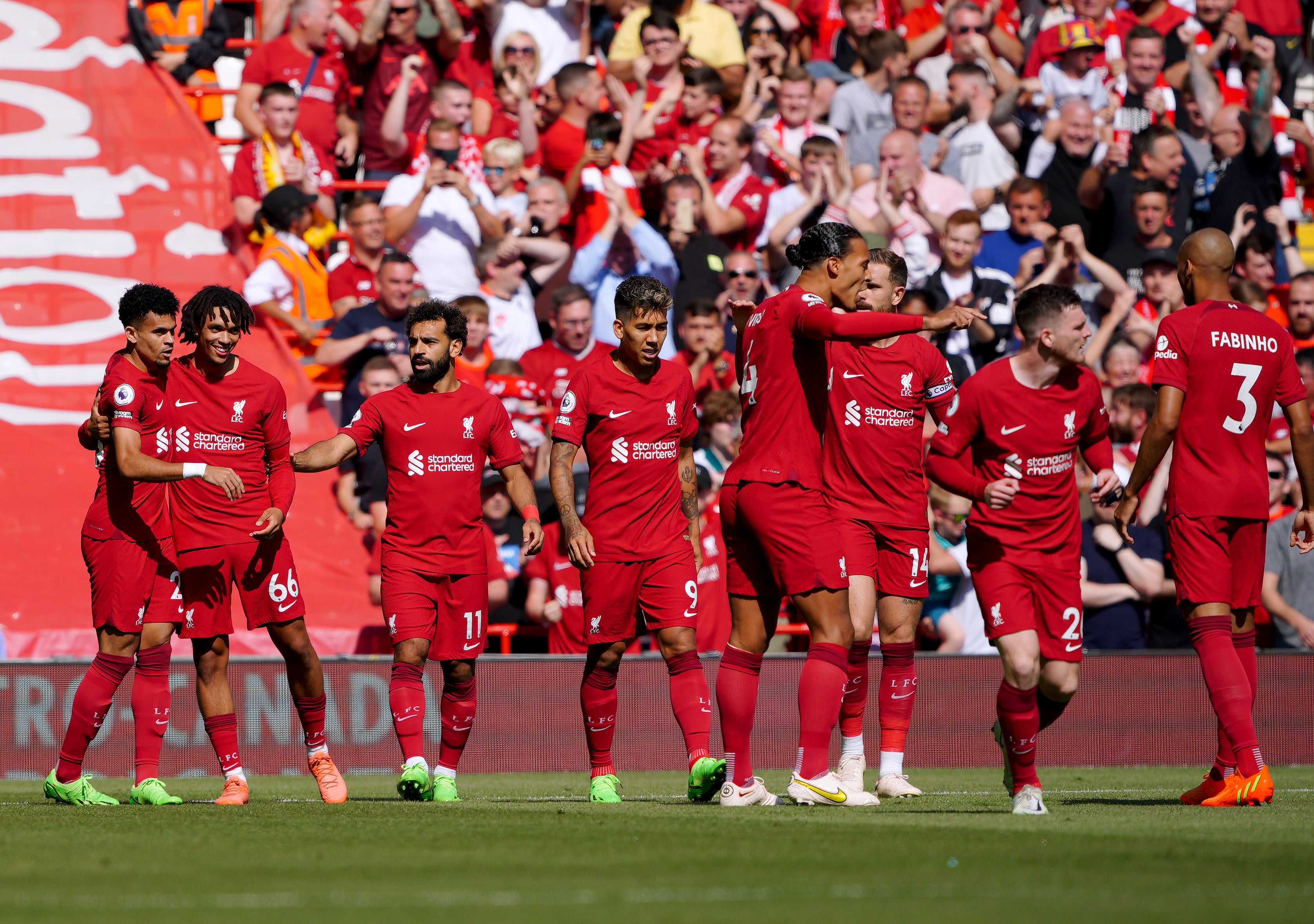 Liverpool won 9-0 at the weekend (Peter Byrne/PA)