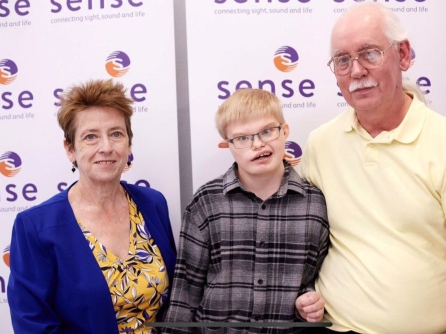 Geordie with his father Keith Butler and Keith’s partner, Helen