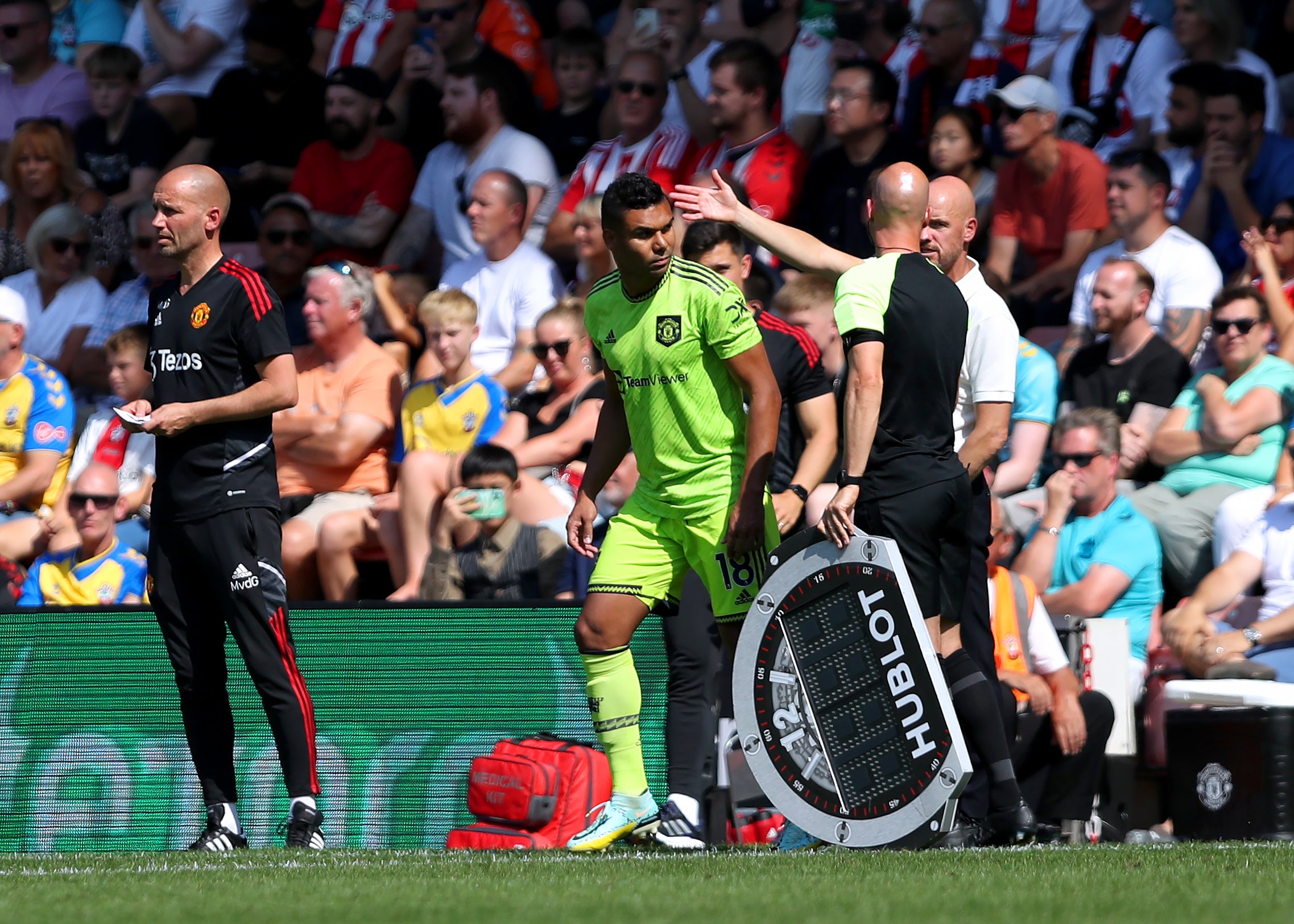 Casemiro will be tasked with taking control of United’s midfield (Kieran Cleeves/PA)