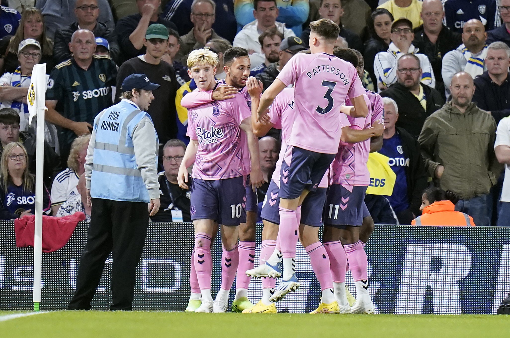 Anthony Gordon, left, scored again for Everton (Danny Lawson/PA)