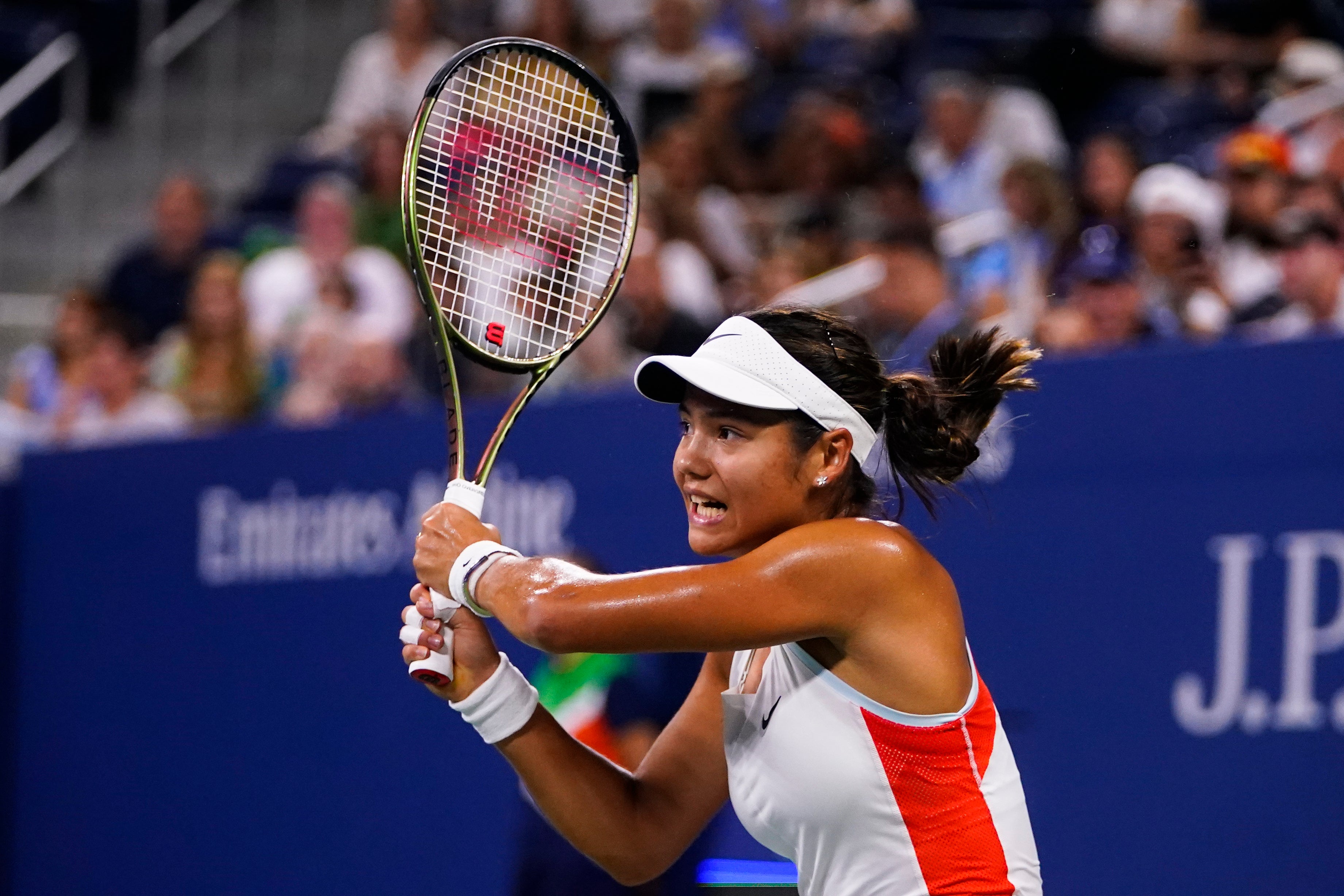 Emma Raducanu was beaten by Alize Cornet (Frank Franklin II/AP)