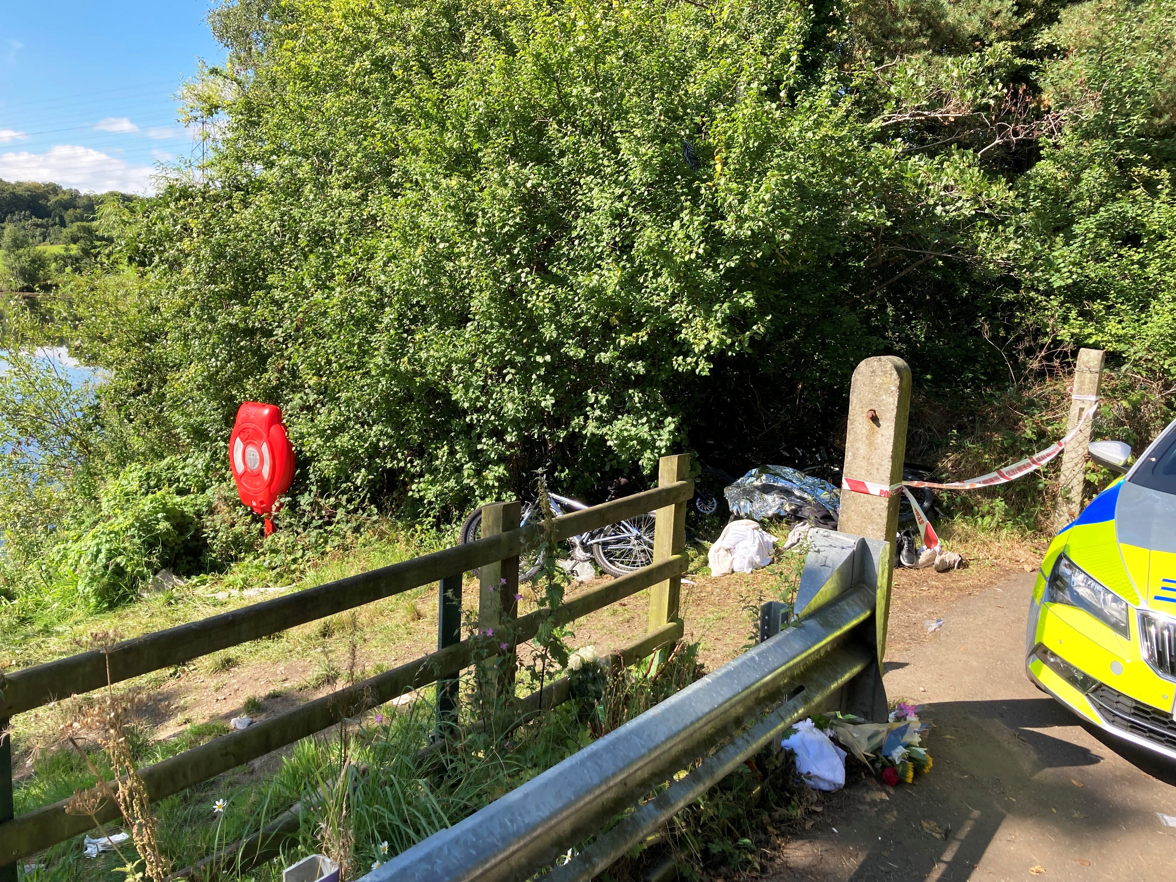 The scene at Lough Enagh on the outskirts of Londonderry where two boys died after getting into difficulty (Rebecca Black/PA)