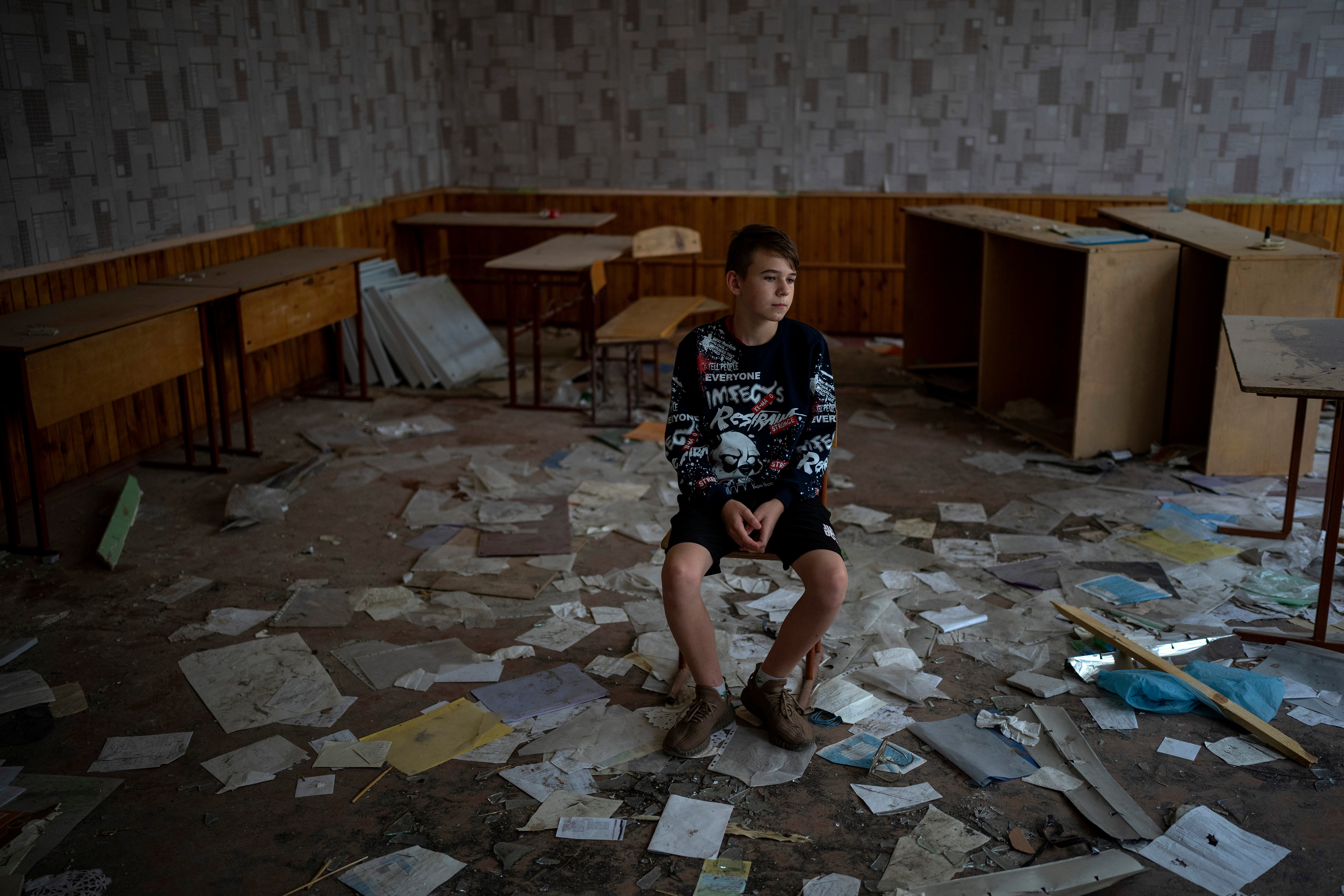 Russia Ukraine War Bombed Out School Photo Gallery
